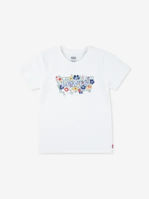 Girls Batwing Fill T-Shirt in White