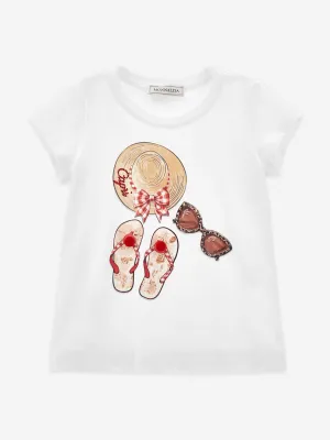 Girls Beach Time T-Shirt in White