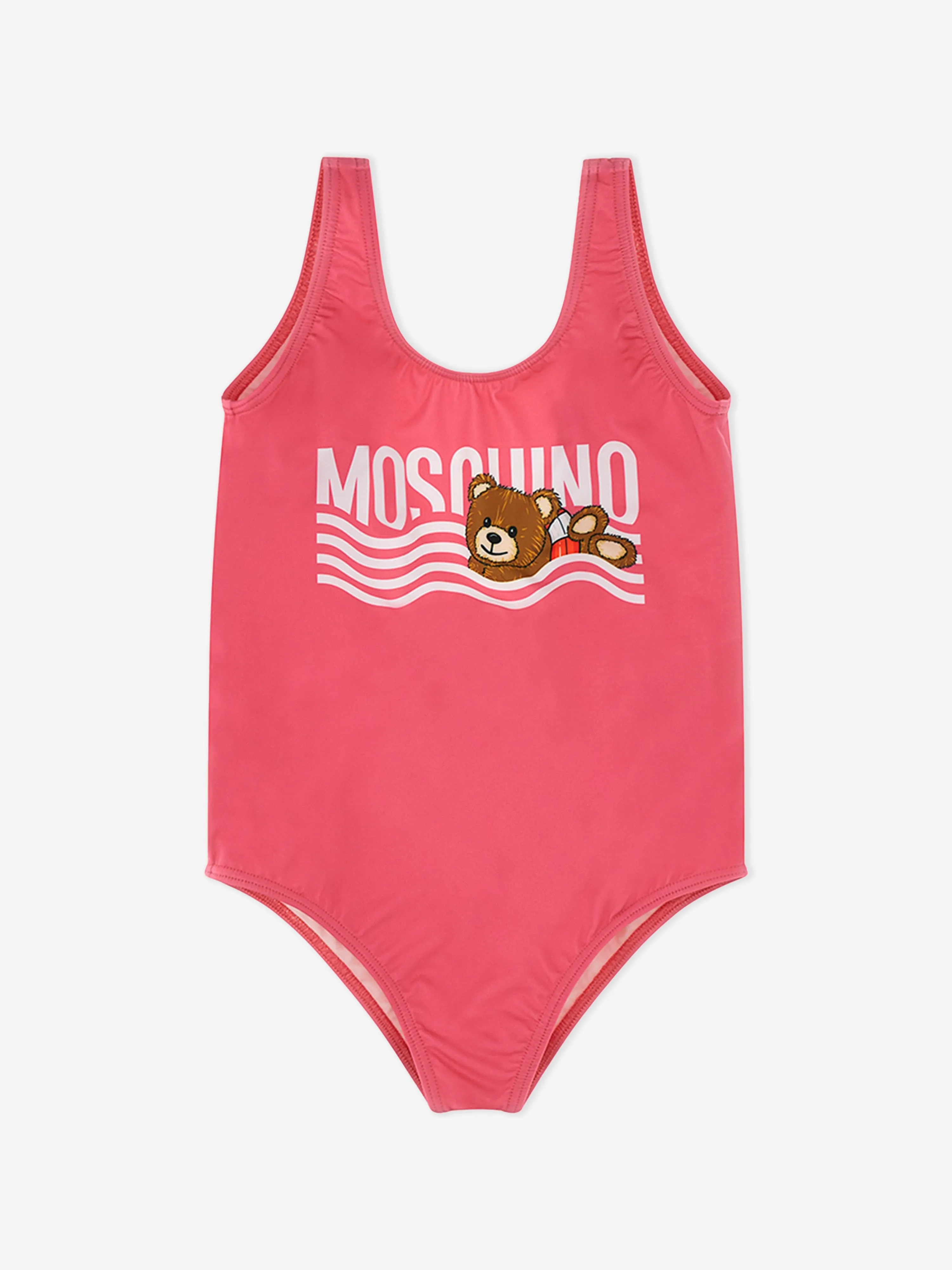 Girls Bear Logo Swimsuit in Pink