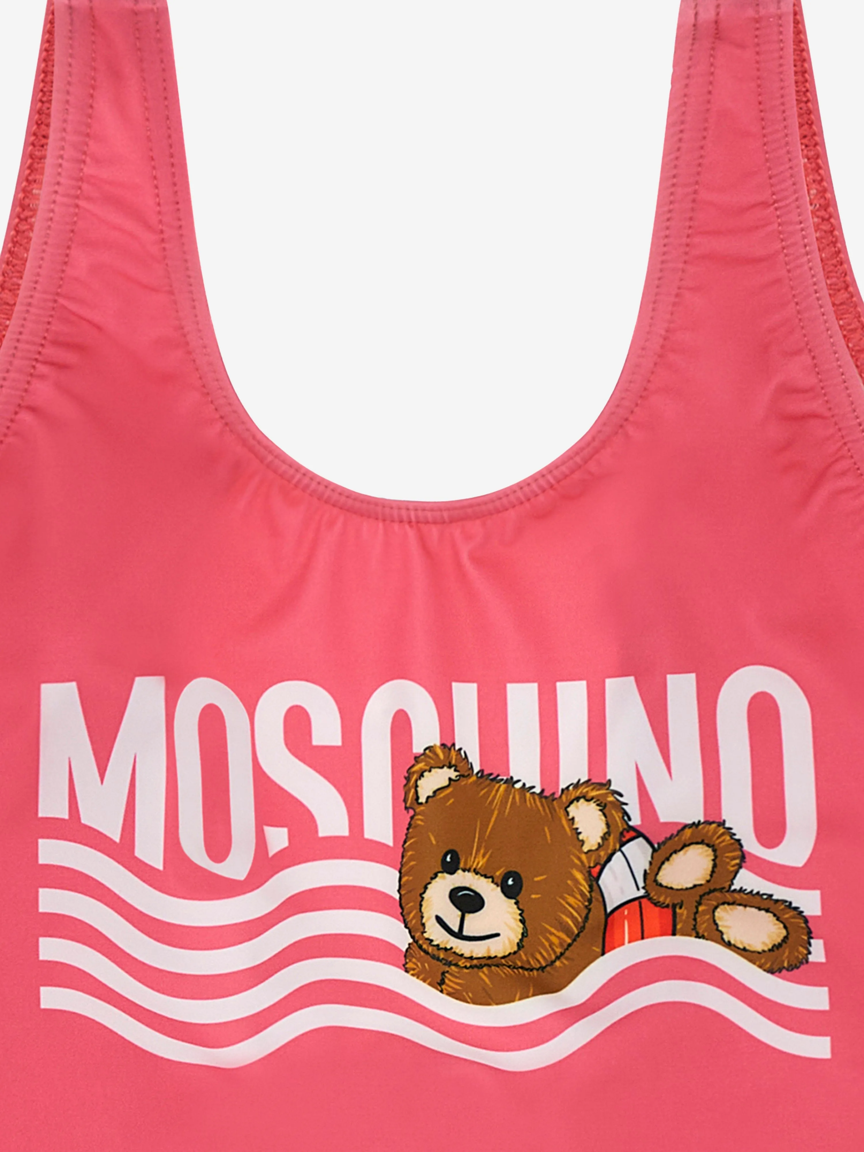 Girls Bear Logo Swimsuit in Pink
