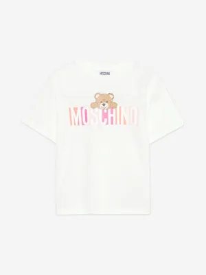 Girls Bear Logo T-Shirt in Ivory