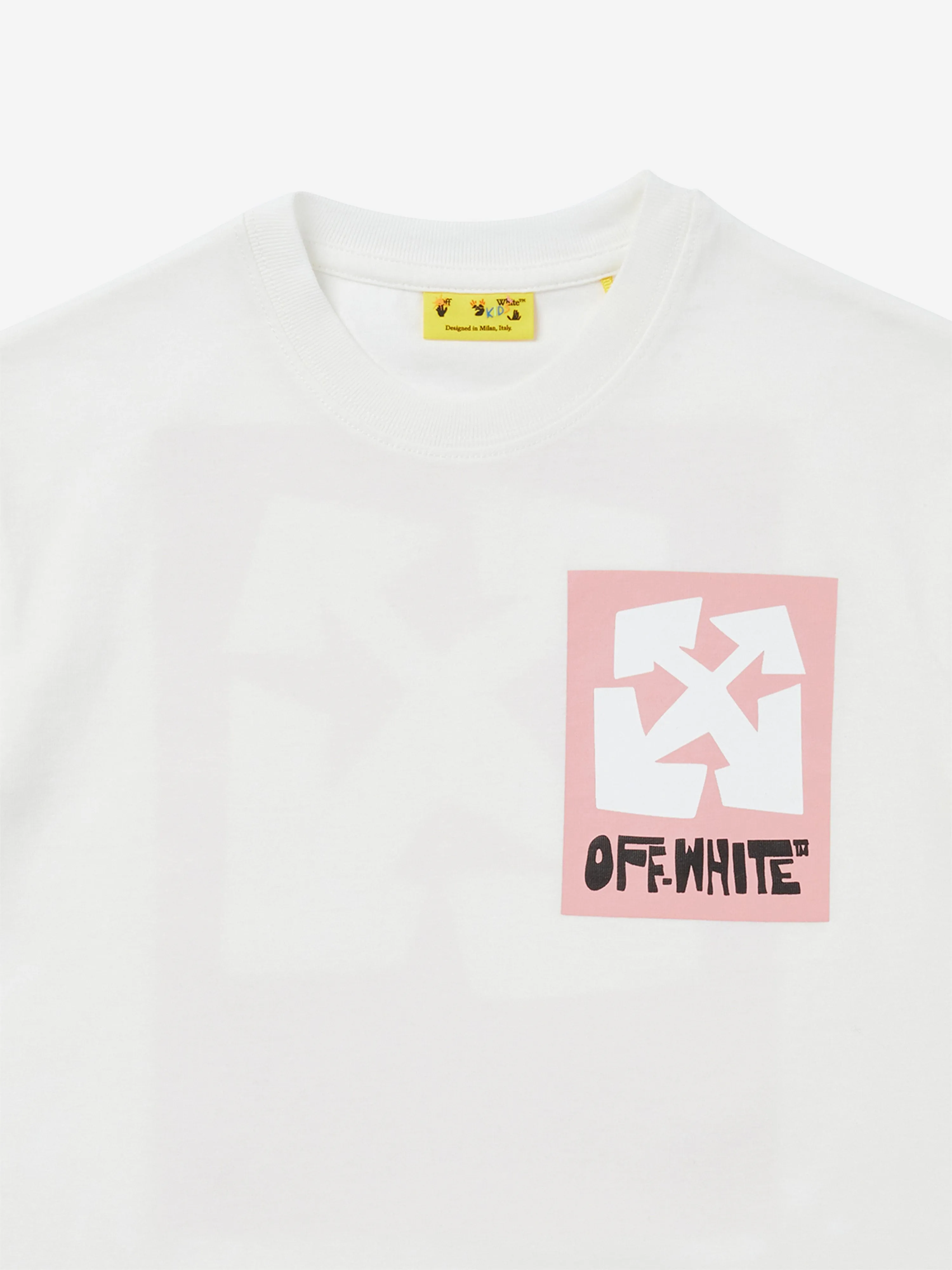 Girls Big Label T-Shirt in White