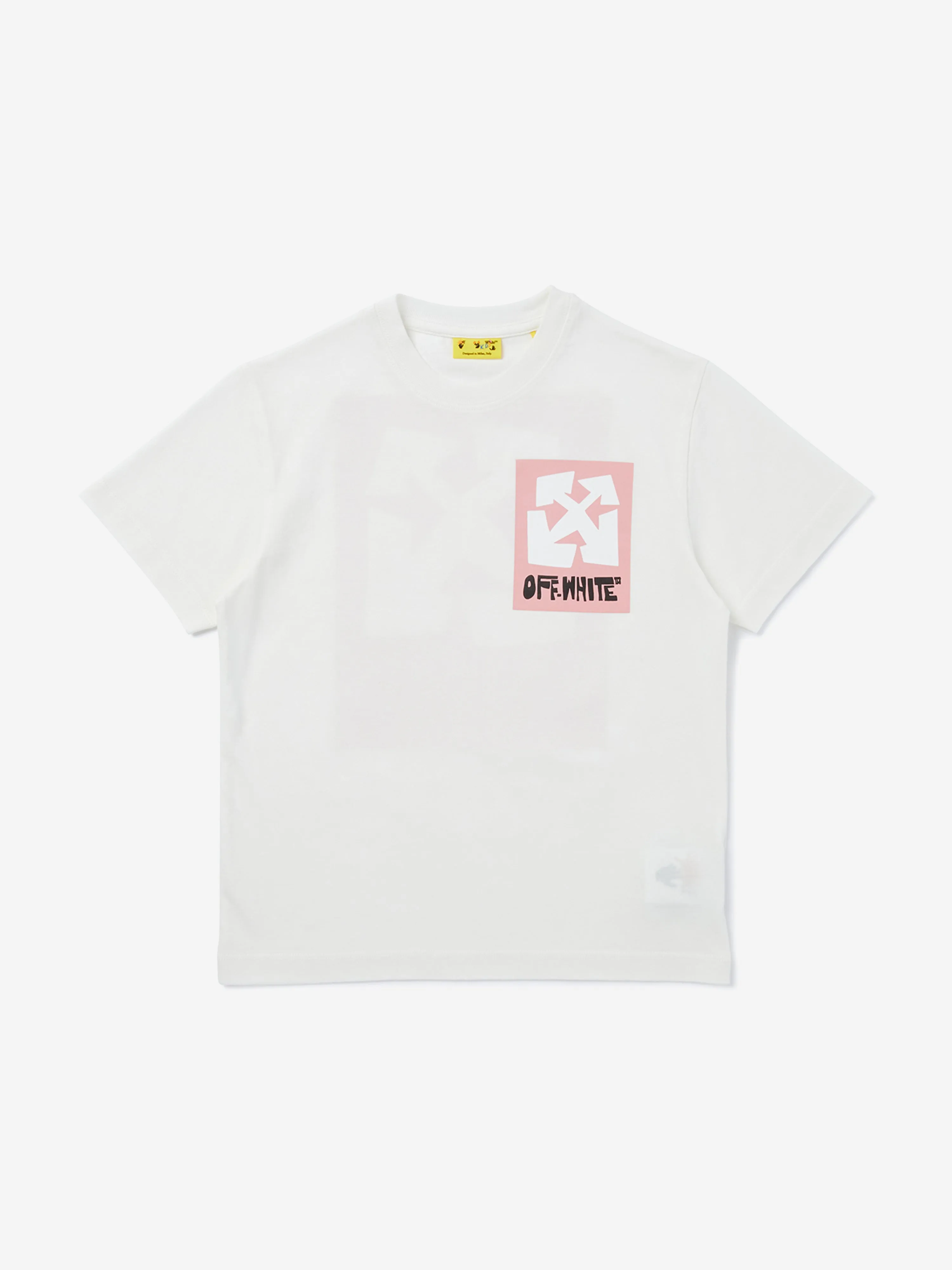 Girls Big Label T-Shirt in White