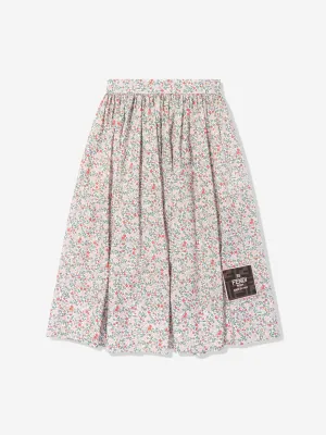 Girls Blooming Print Skirt in Multicolour