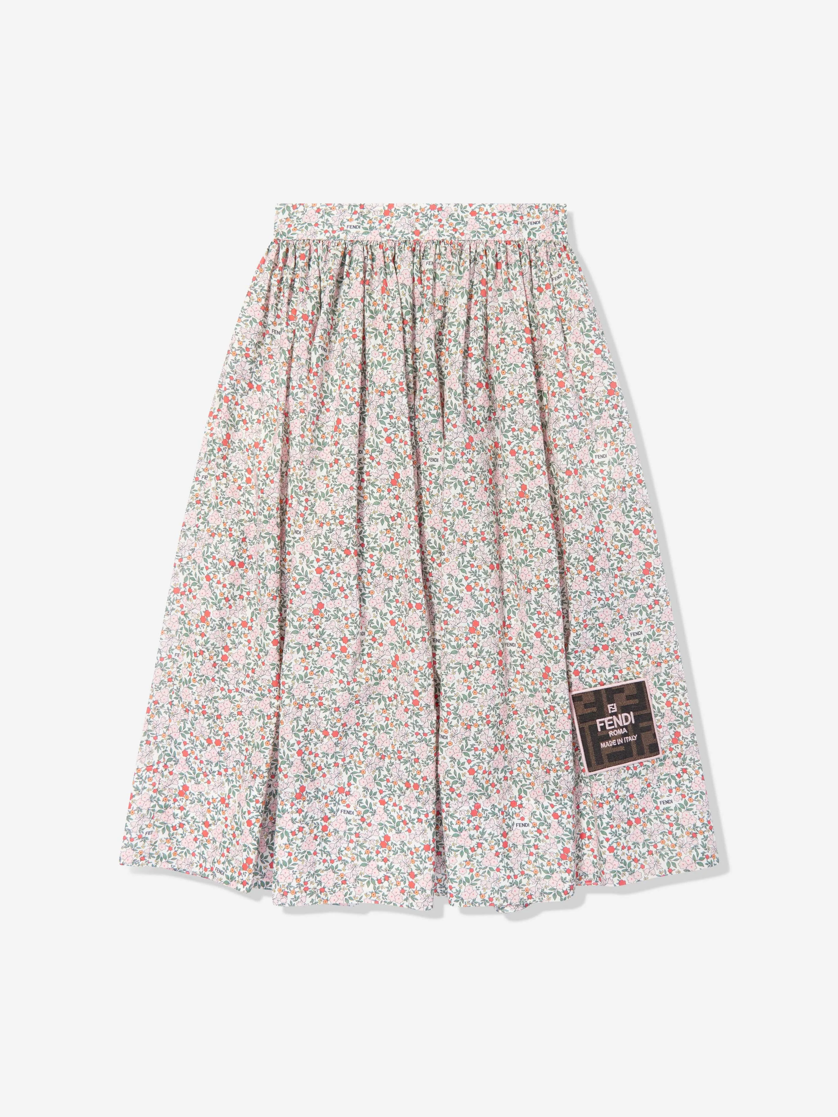 Girls Blooming Print Skirt in Multicolour