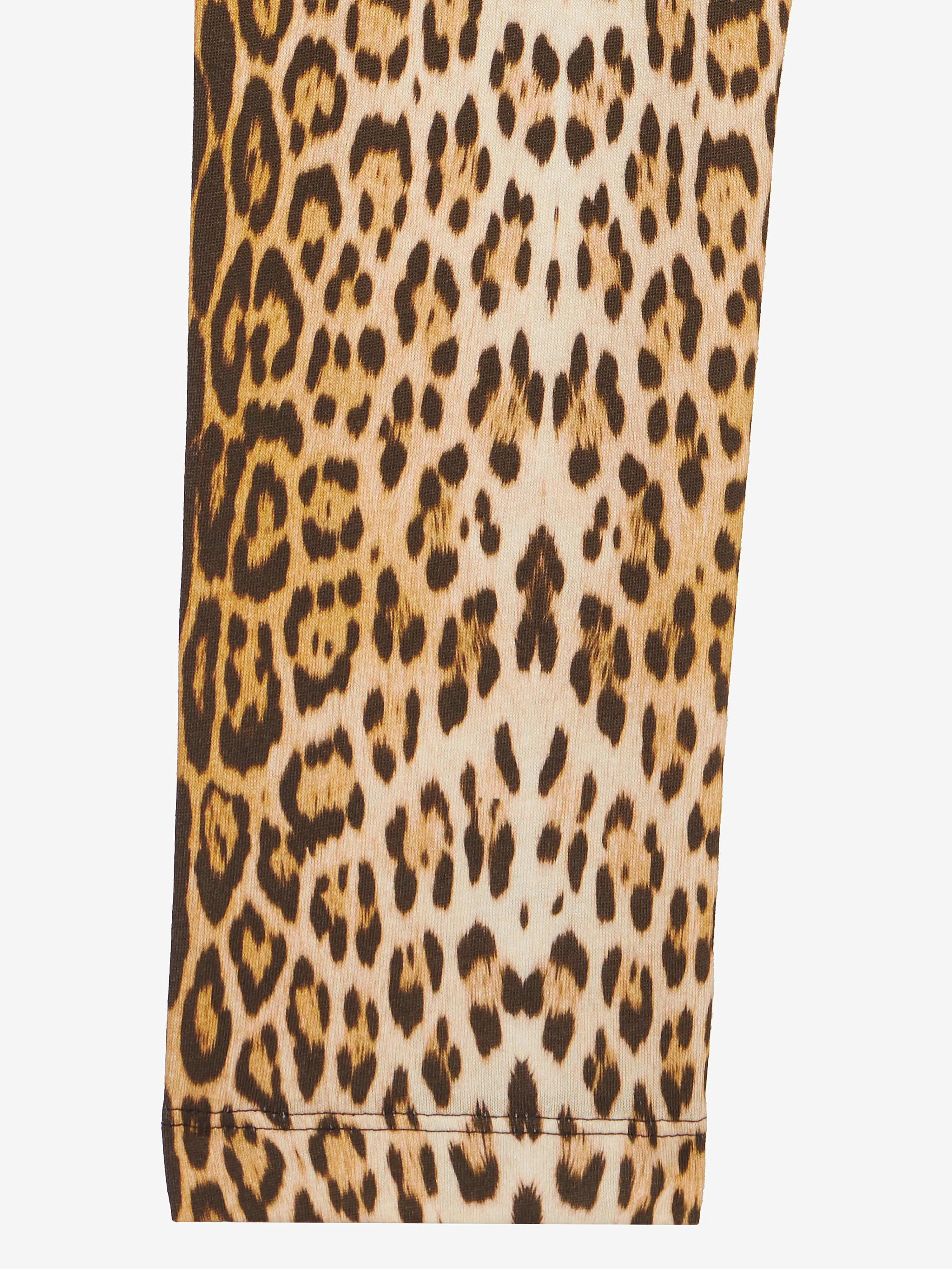 Girls Branded Leggings in Brown