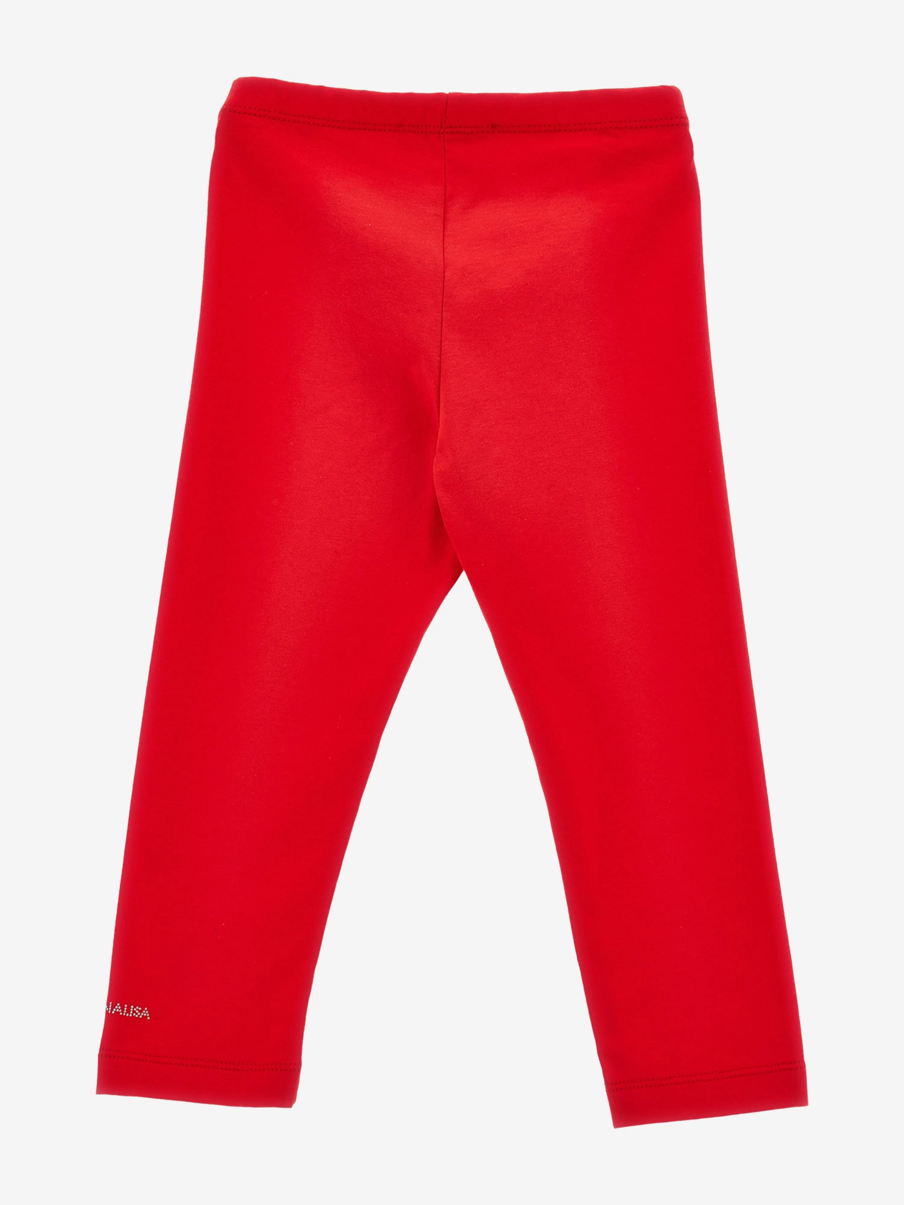 Girls Branded Leggings in Red