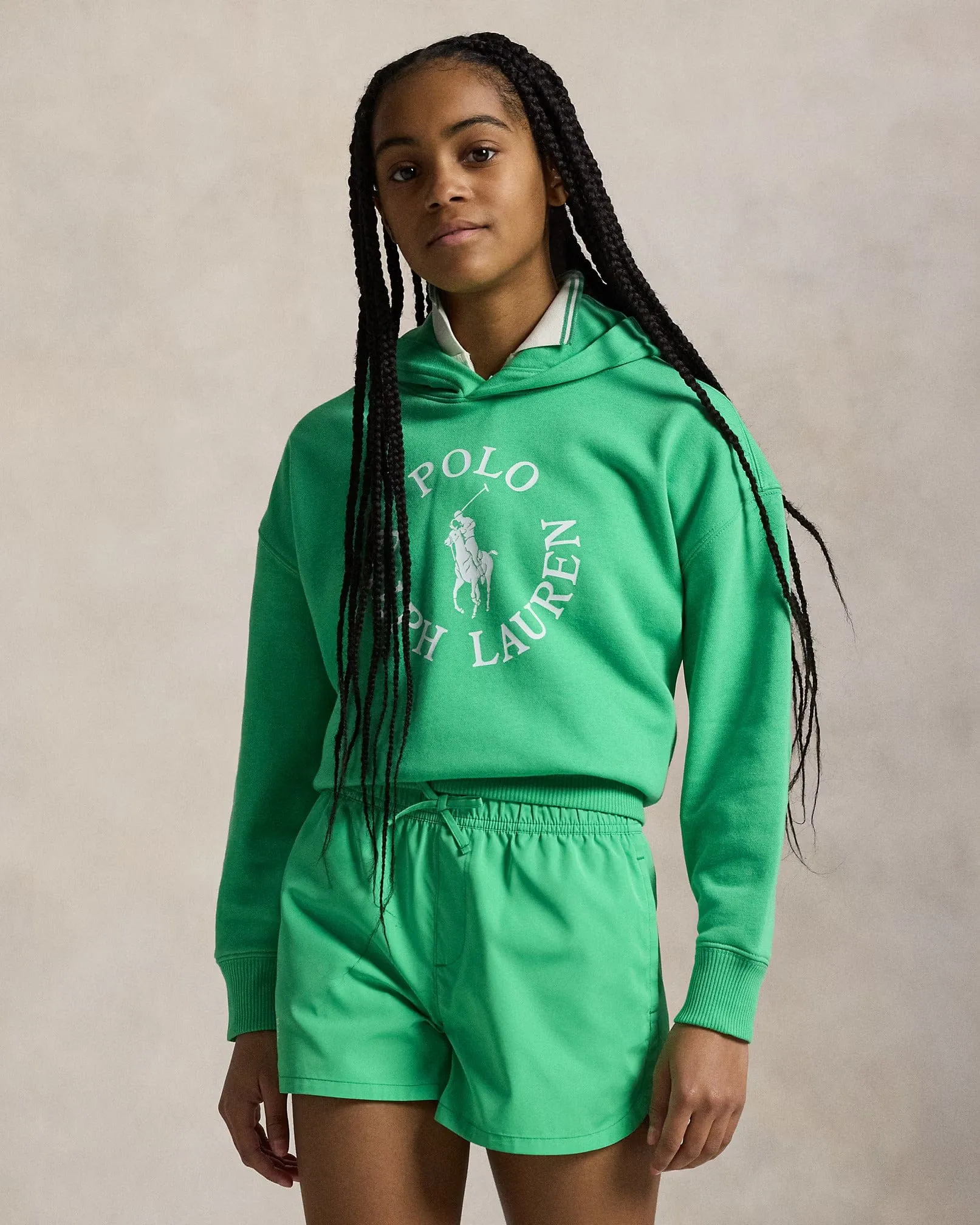 Girls Bubble Hoodie in Green