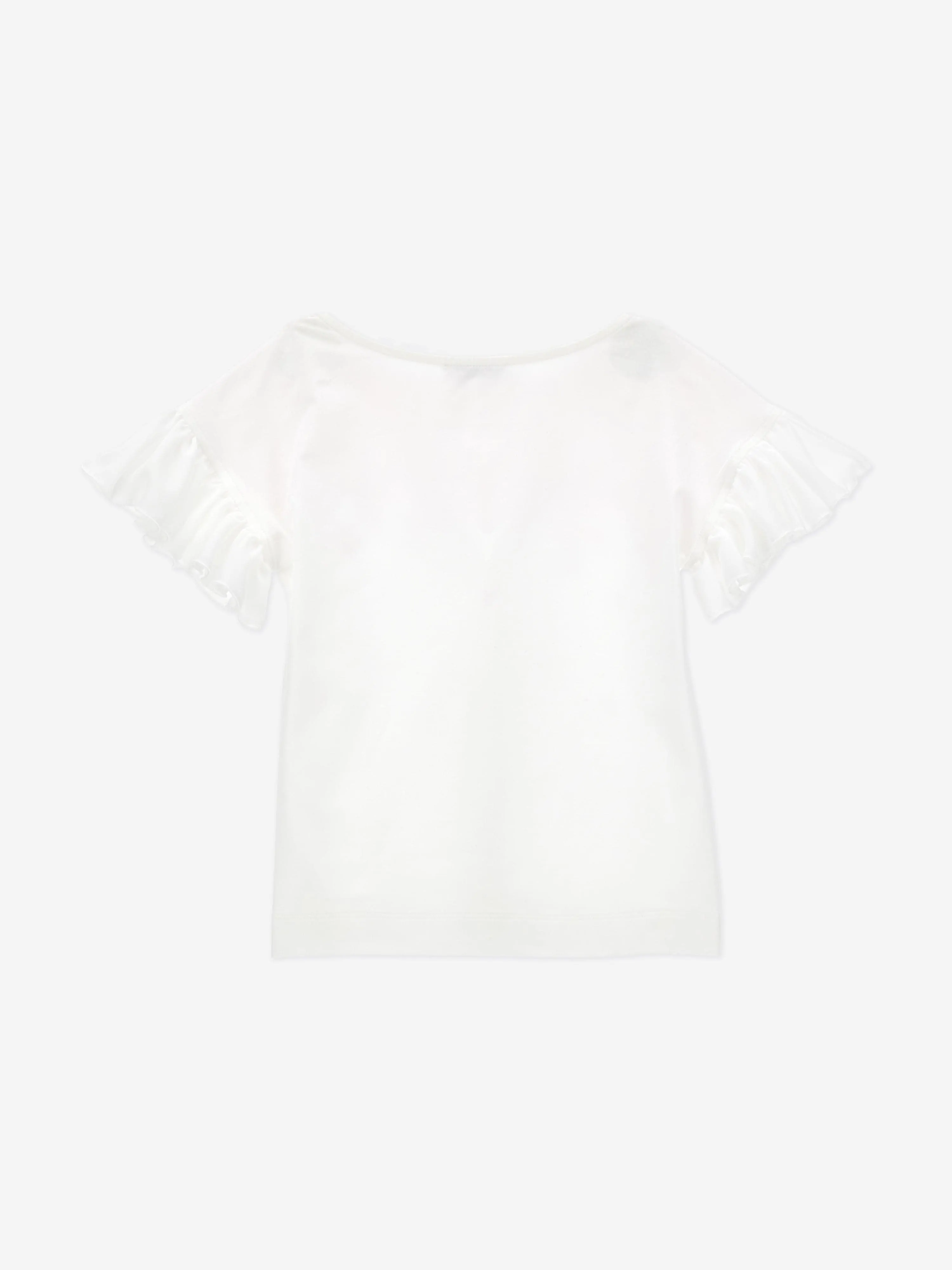 Girls Butterfly Print T-Shirt in Ivory