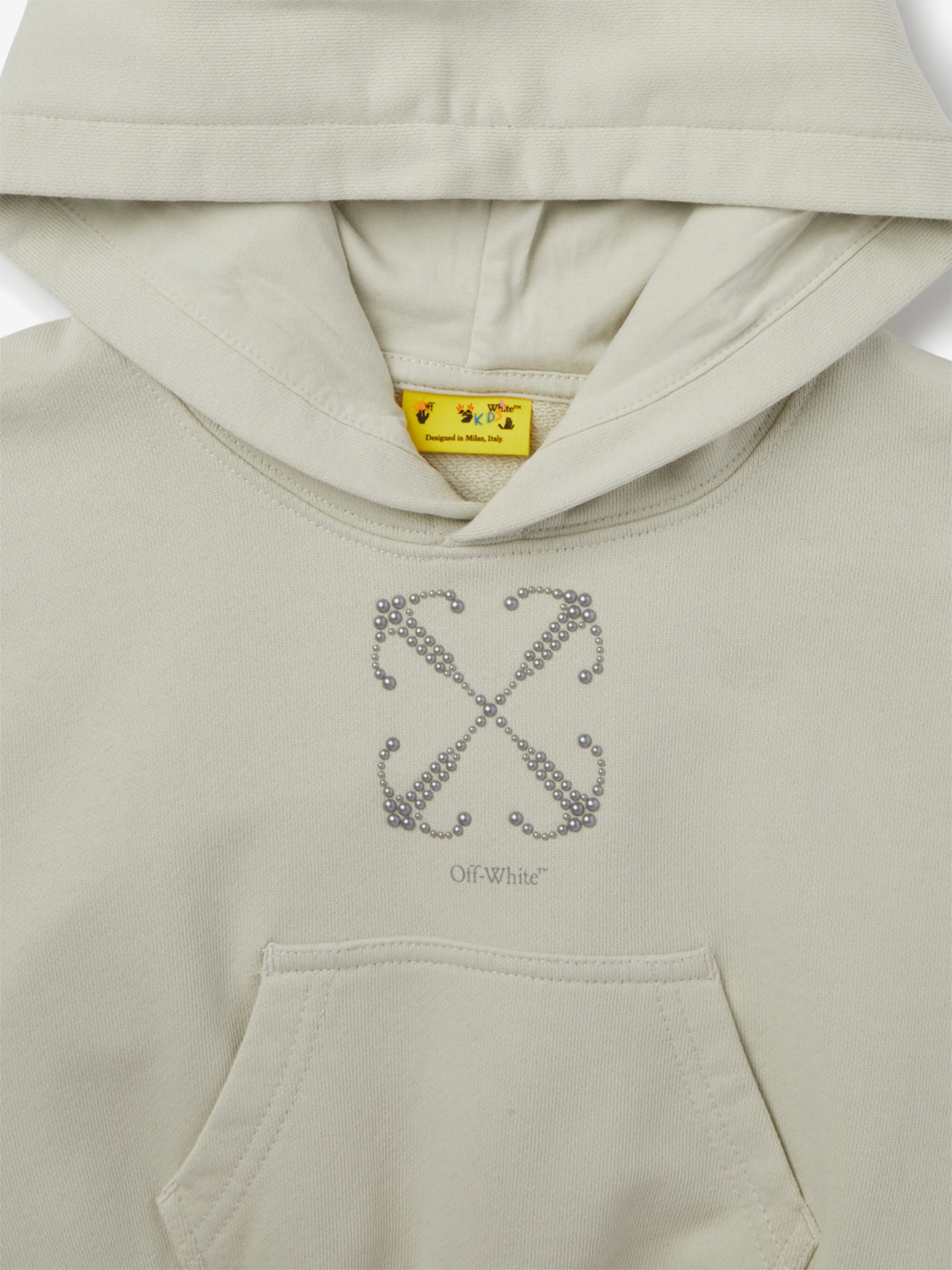 Girls Cargo Cropped Hoodie in Grey
