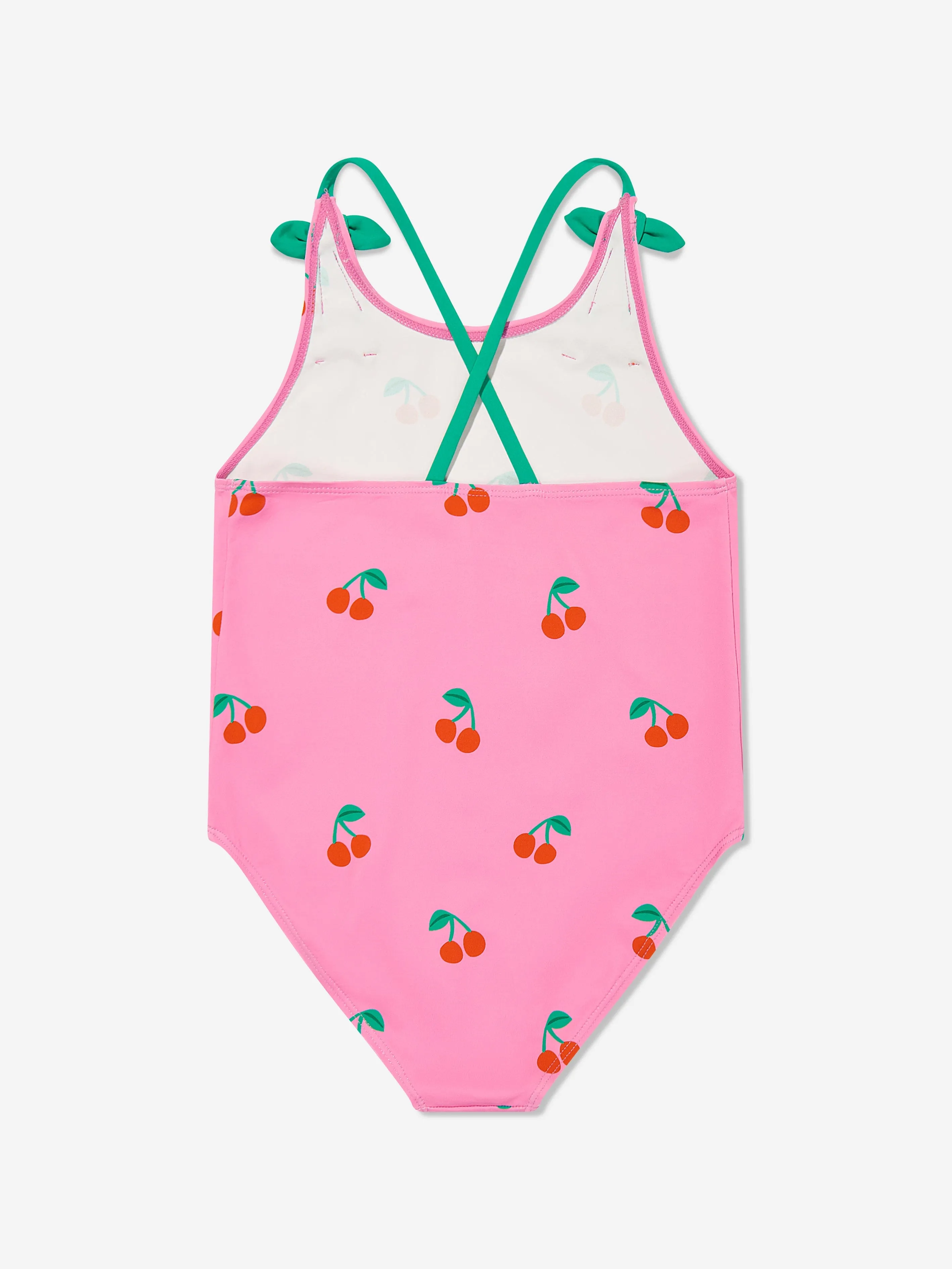 Girls Cherries Swimsuit in Pink