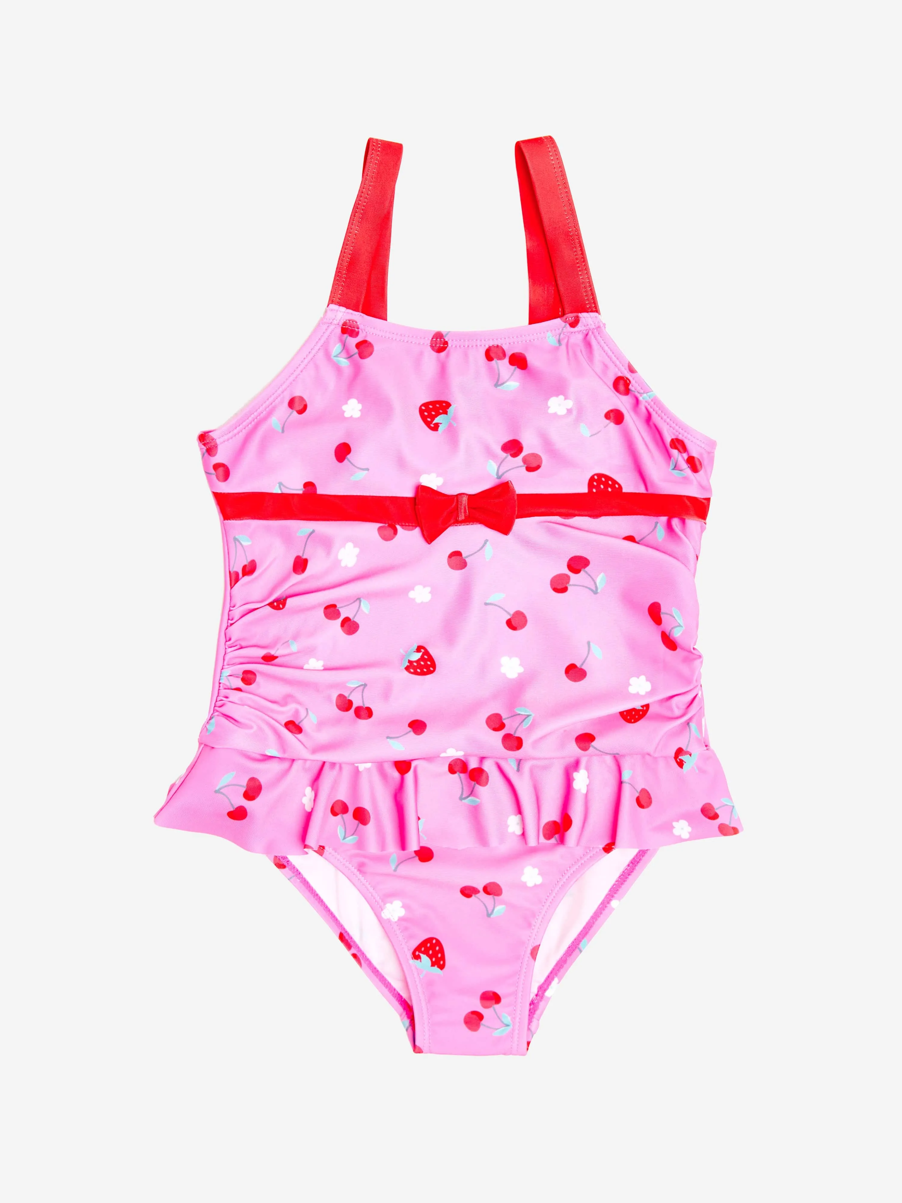 Girls Cherry Swimsuit in Pink (UPF50 )