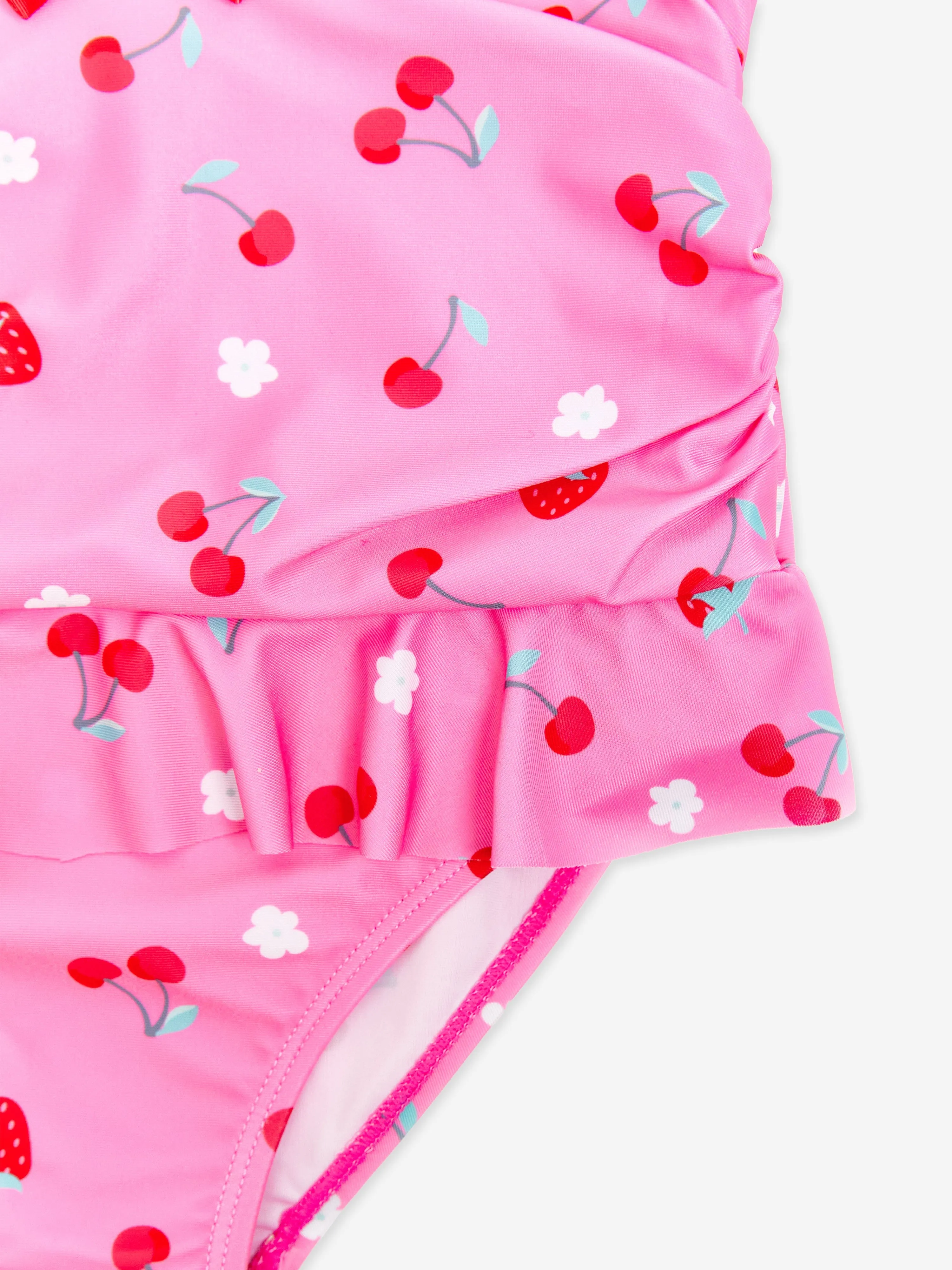 Girls Cherry Swimsuit in Pink (UPF50 )