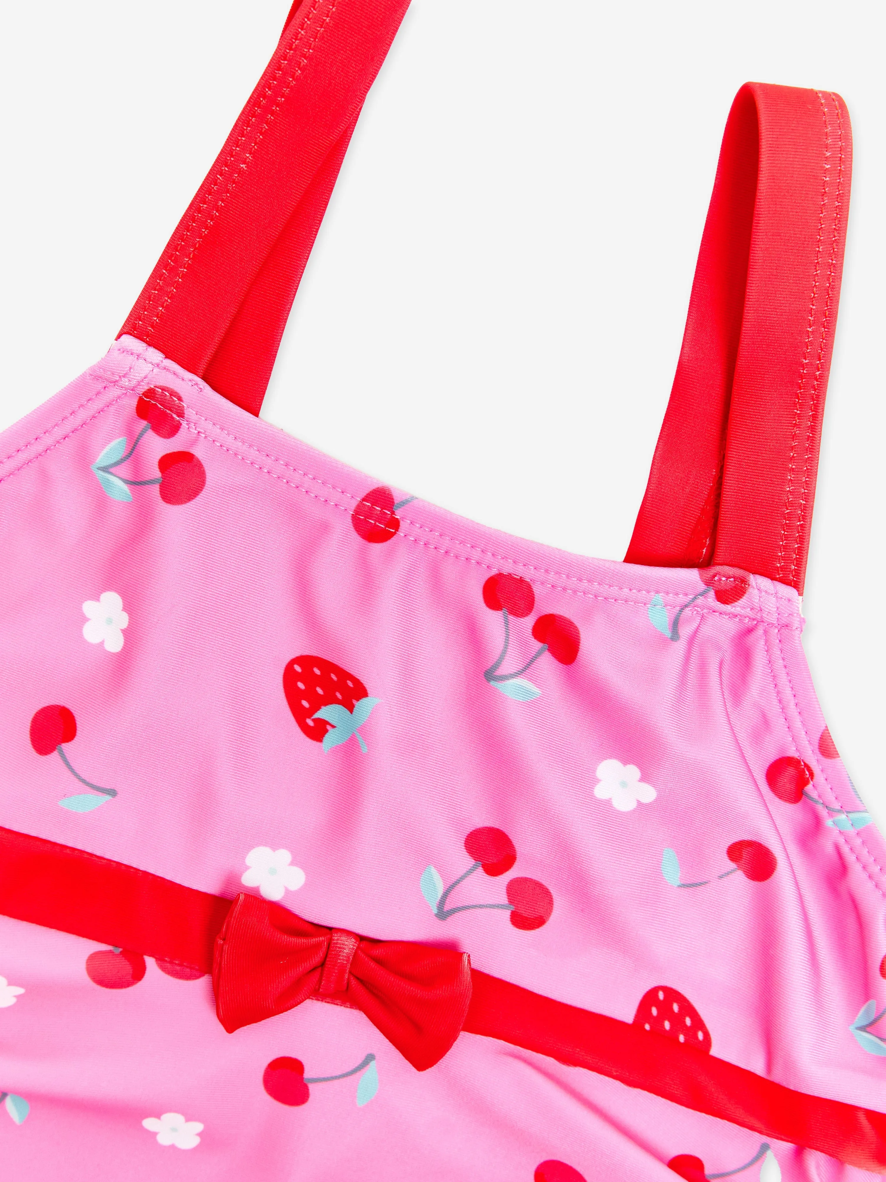 Girls Cherry Swimsuit in Pink (UPF50 )