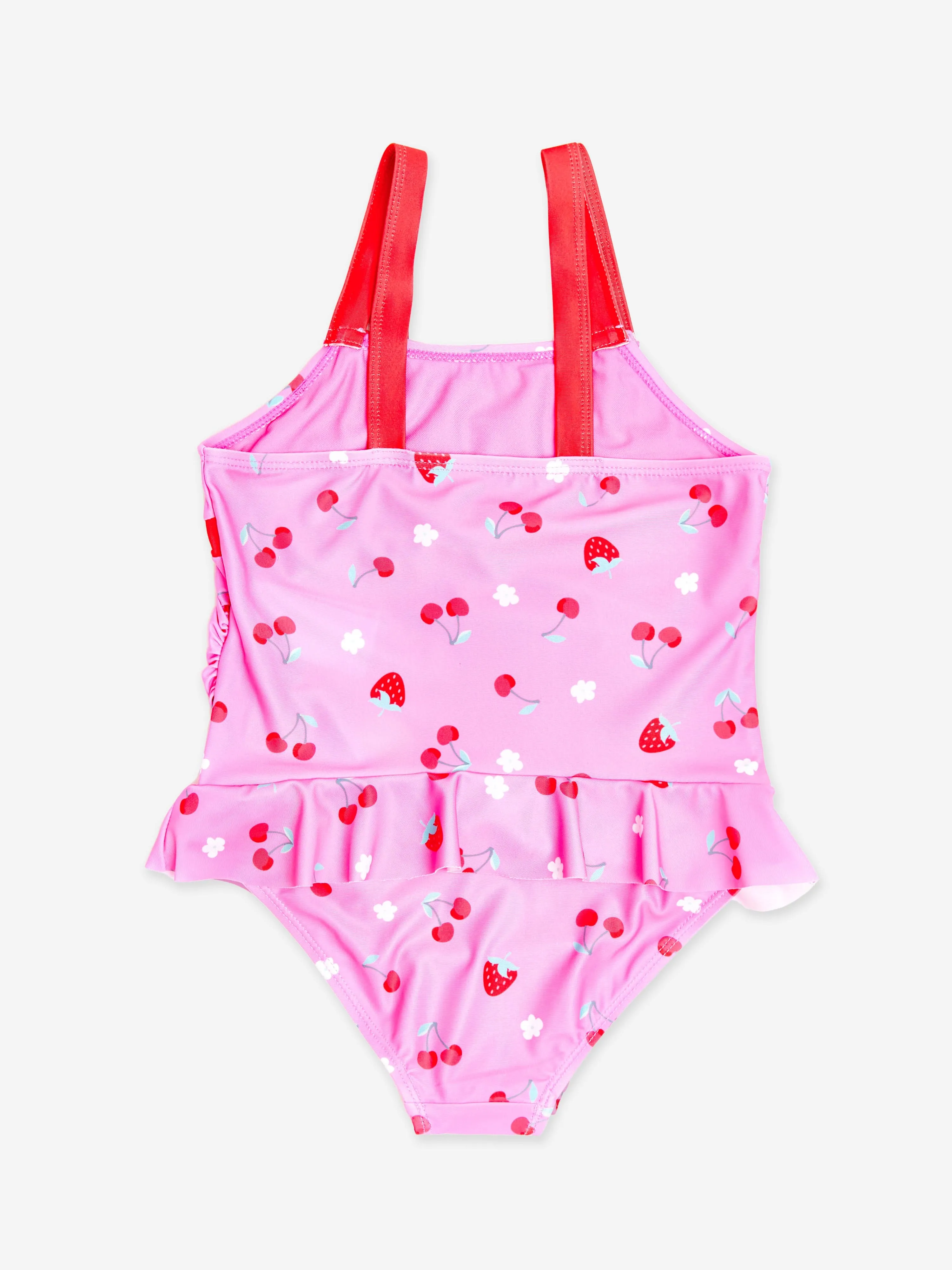 Girls Cherry Swimsuit in Pink (UPF50 )