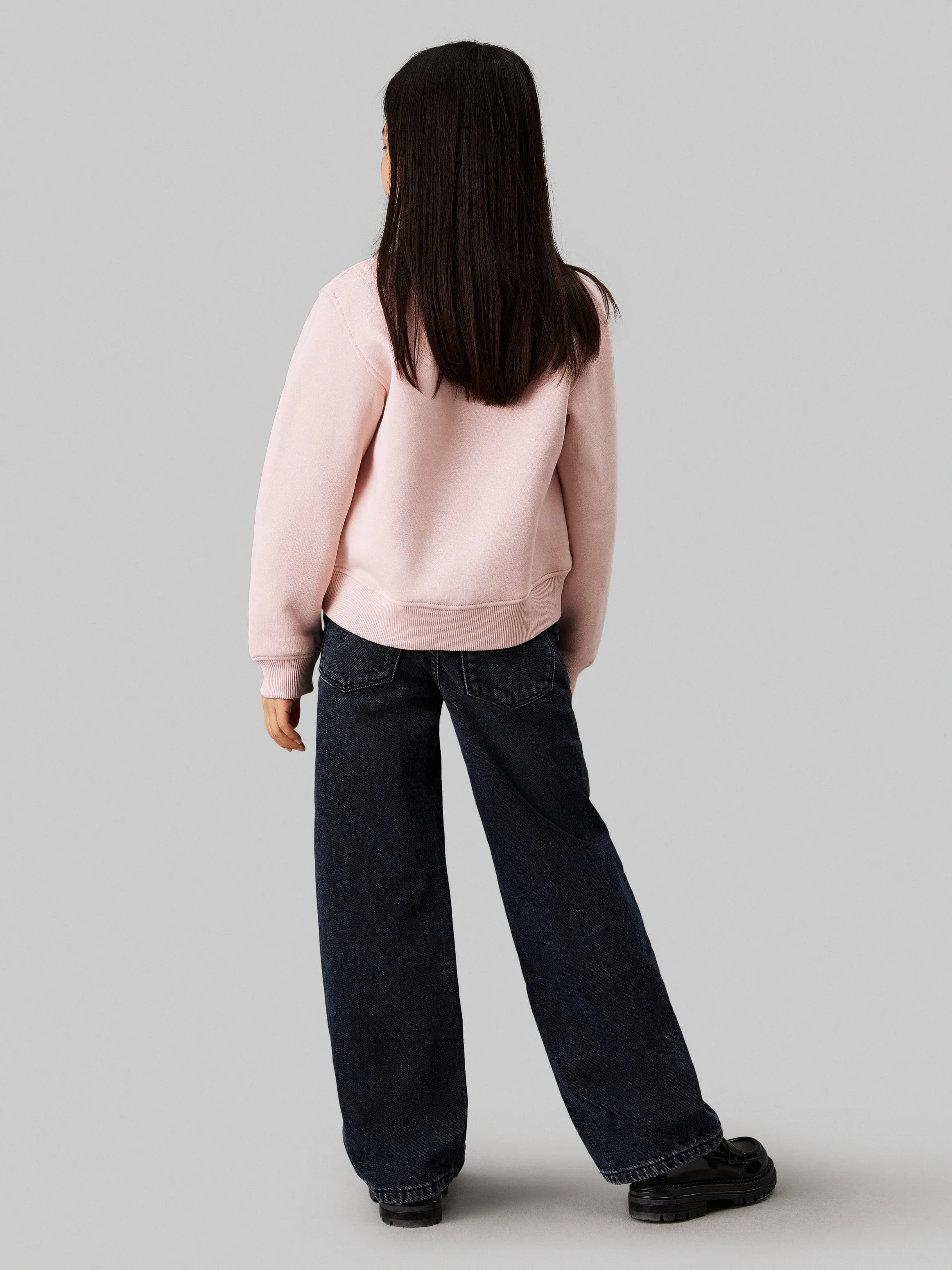 Girls CK Logo Sweatshirt in Pink