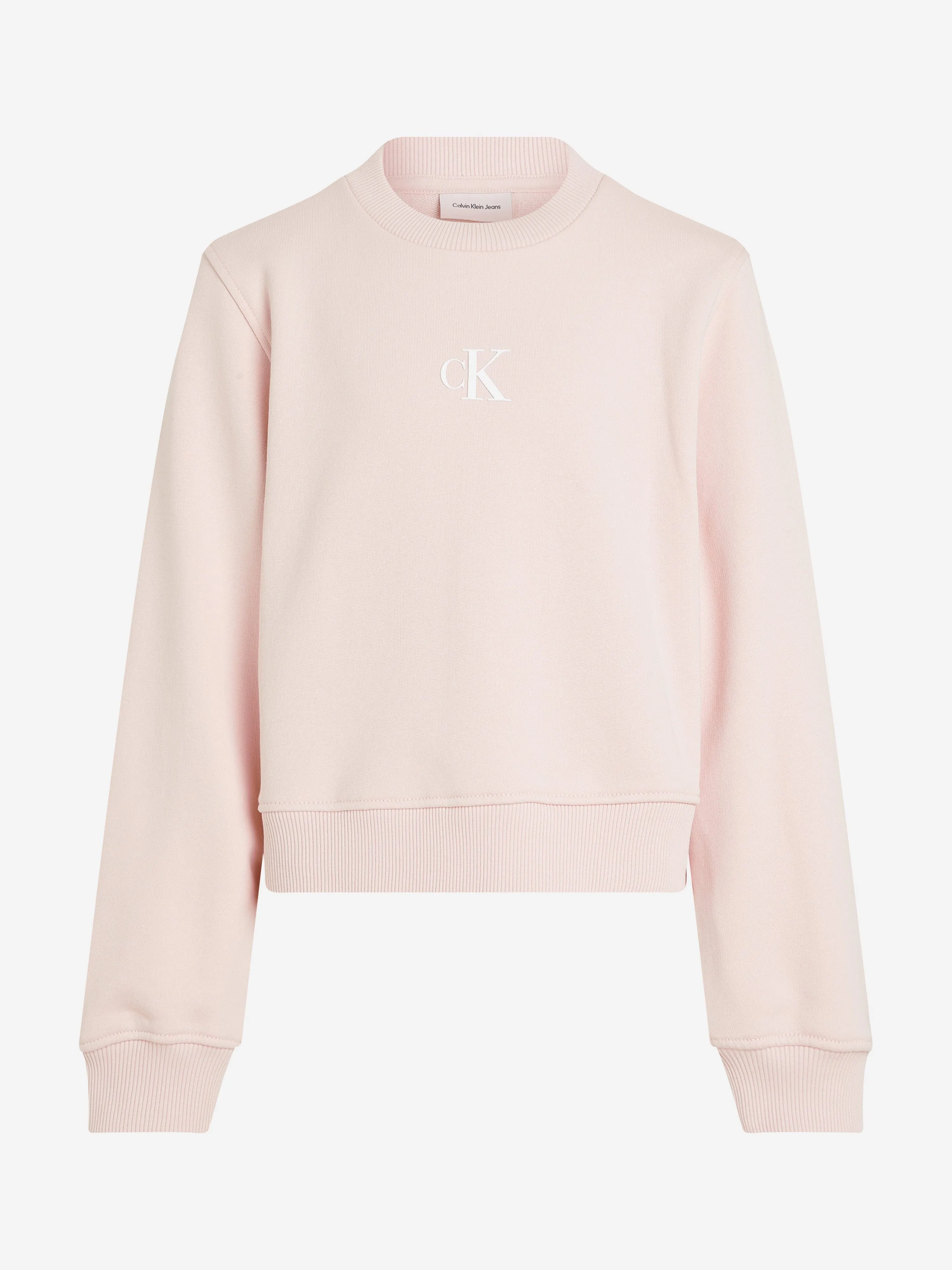Girls CK Logo Sweatshirt in Pink