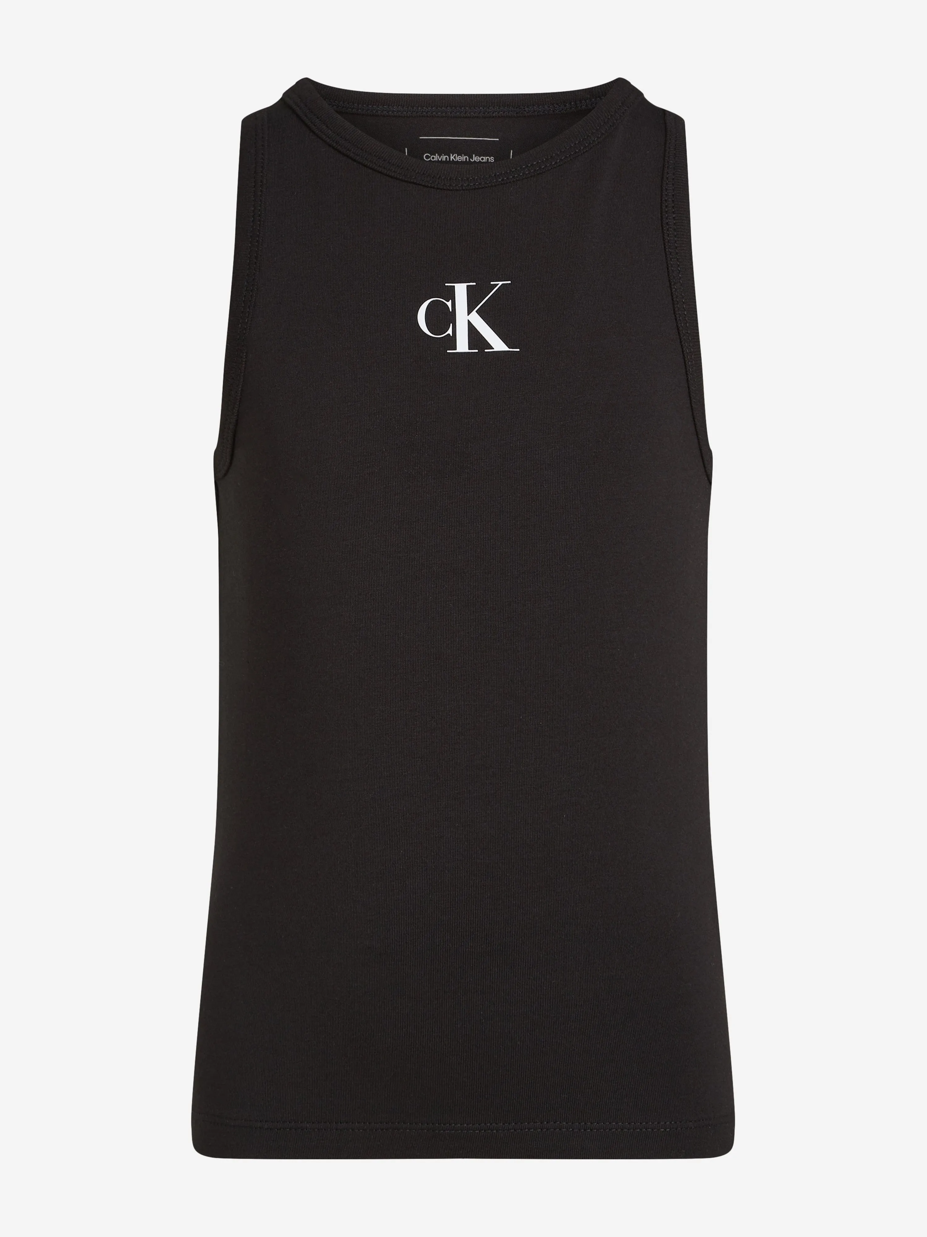 Girls CK Logo Tank Top in Black
