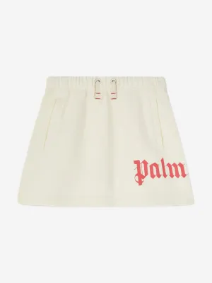 Girls Classic Overlogo Sweat Skirt in Ivory