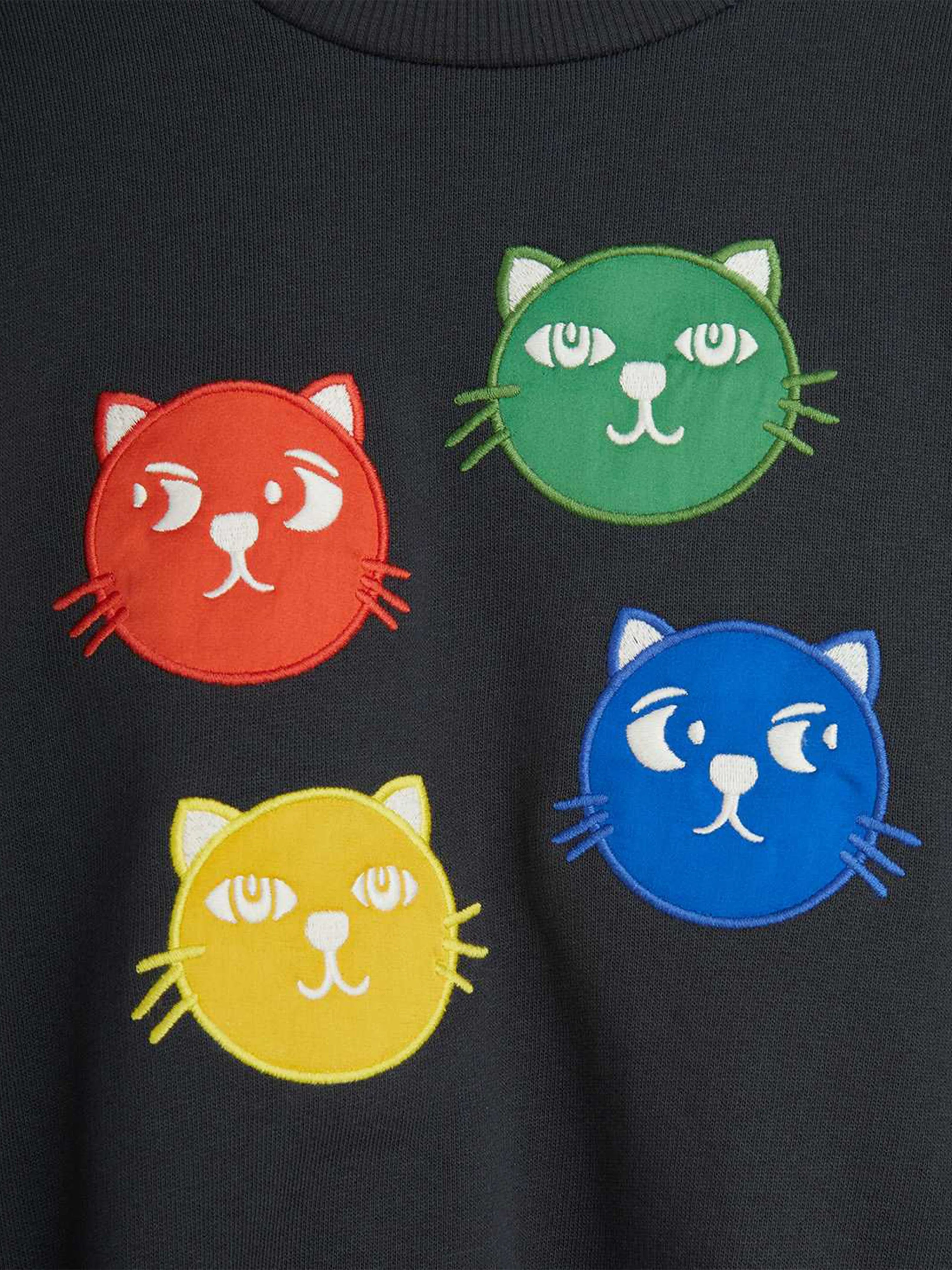 Girls Cool Cats Sweatshirt in Black