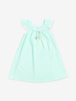 Girls Cotton Summer Dress in Green
