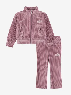 Girls Cozy Rib Tracksuit in Purple