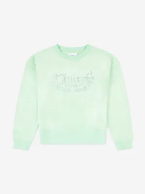 Girls Crew Neck Sweatshirt in Green