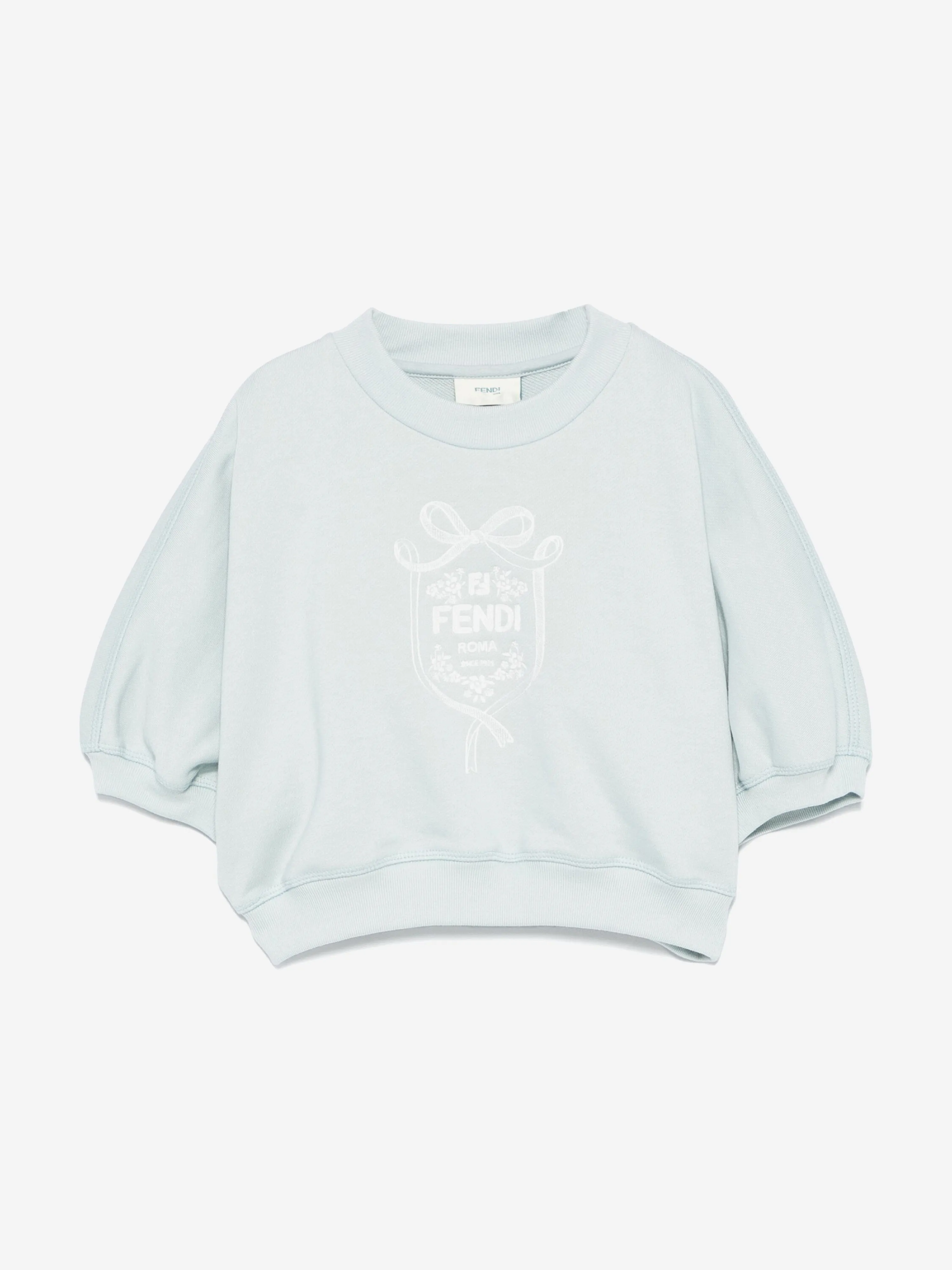 Girls Cropped Logo Sweatshirt in Blue