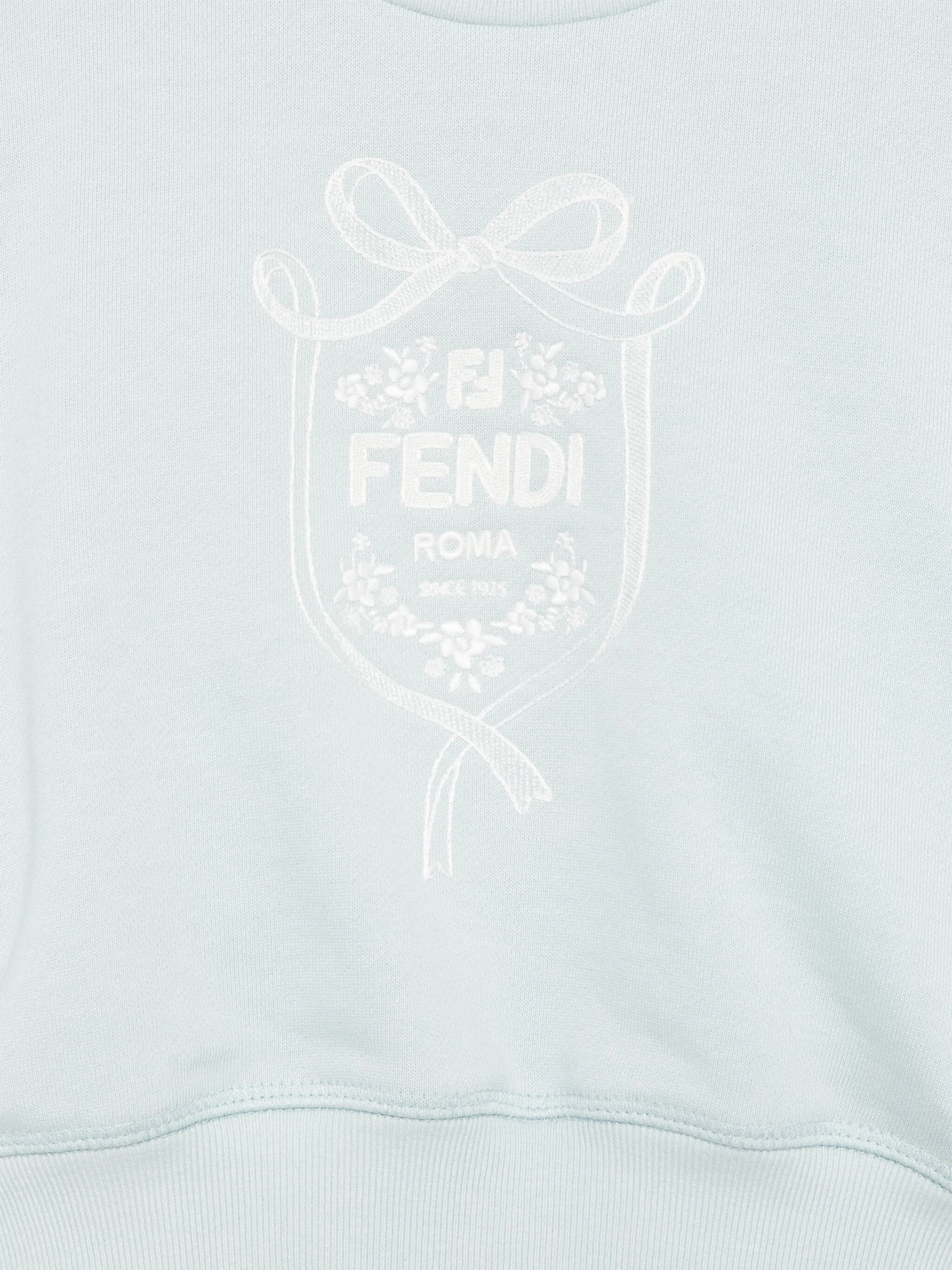 Girls Cropped Logo Sweatshirt in Blue
