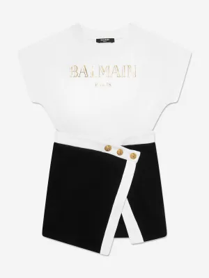 Girls Crossover Dress in White