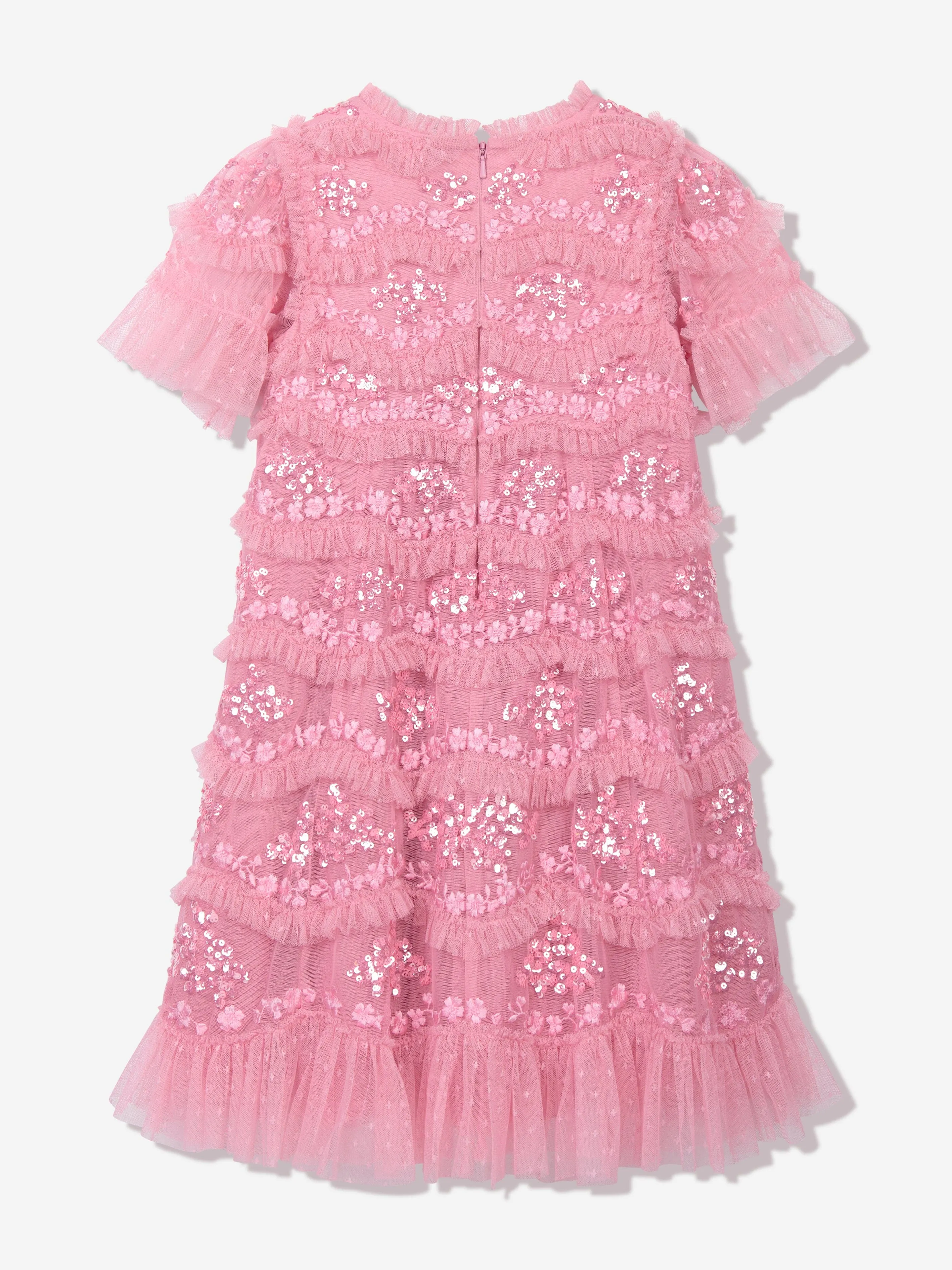 Girls Daisy Wave Dress in Pink