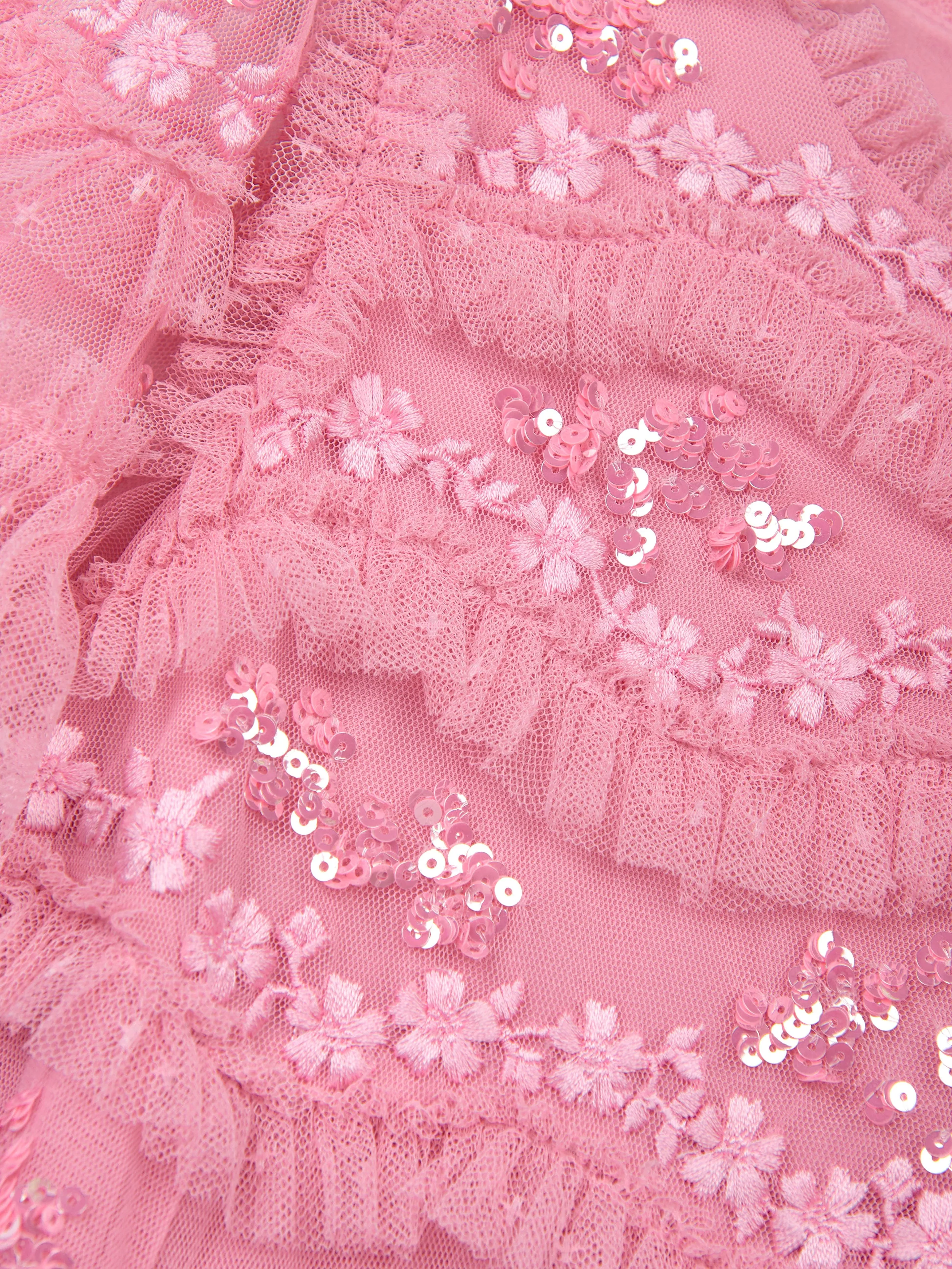 Girls Daisy Wave Dress in Pink
