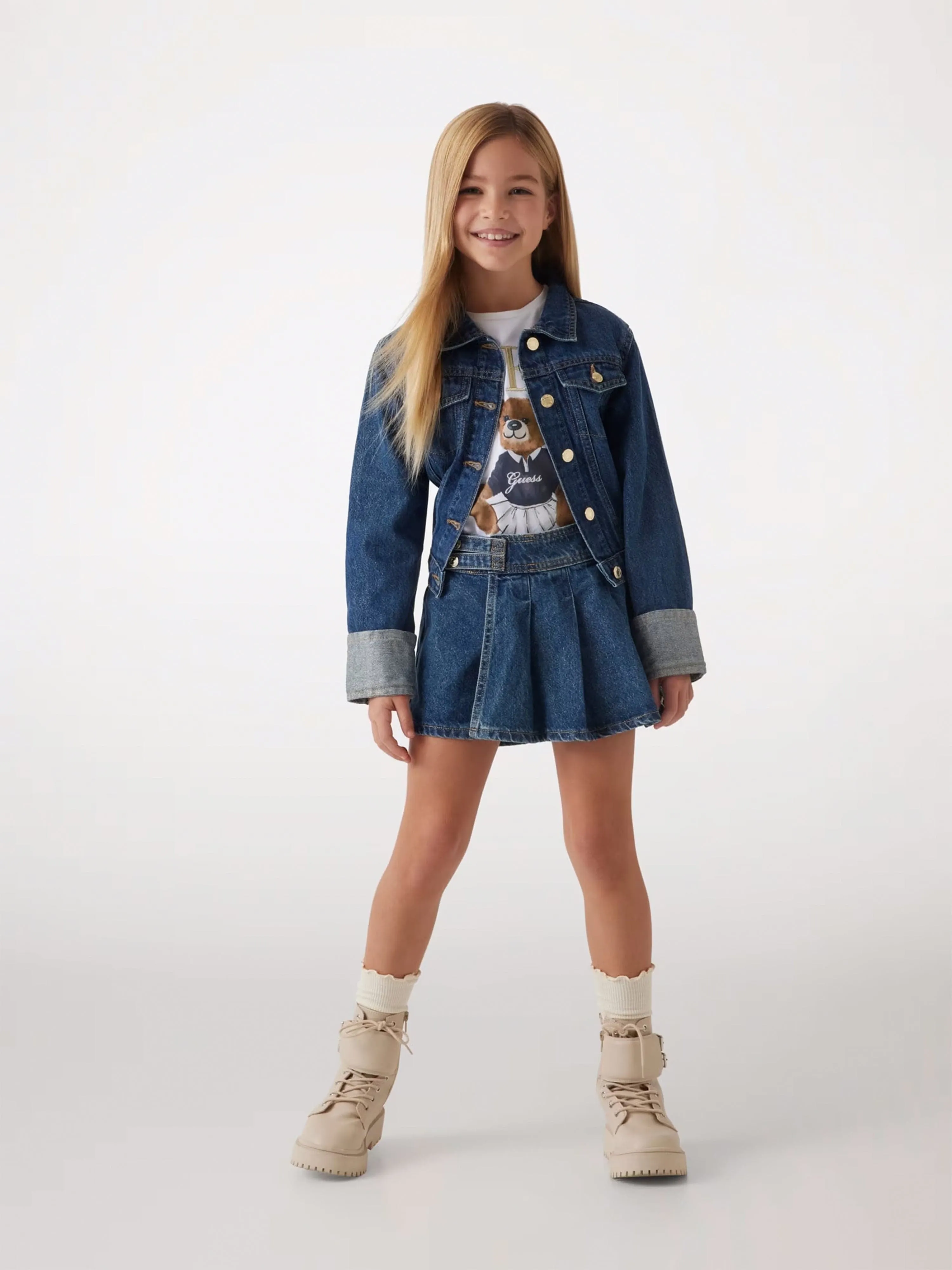 Girls Denim Jacket in Blue