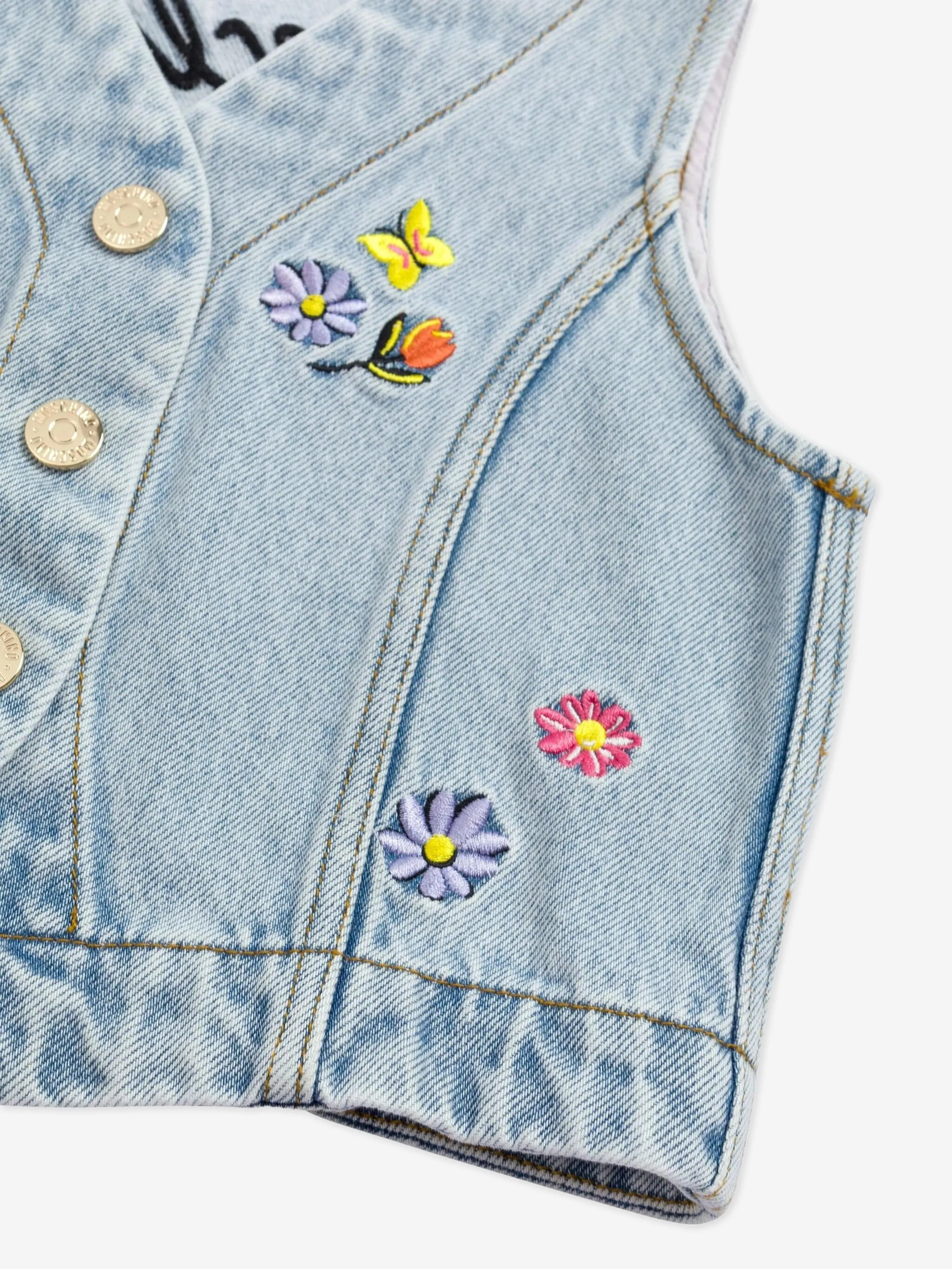 Girls Denim Waistcoat in Blue