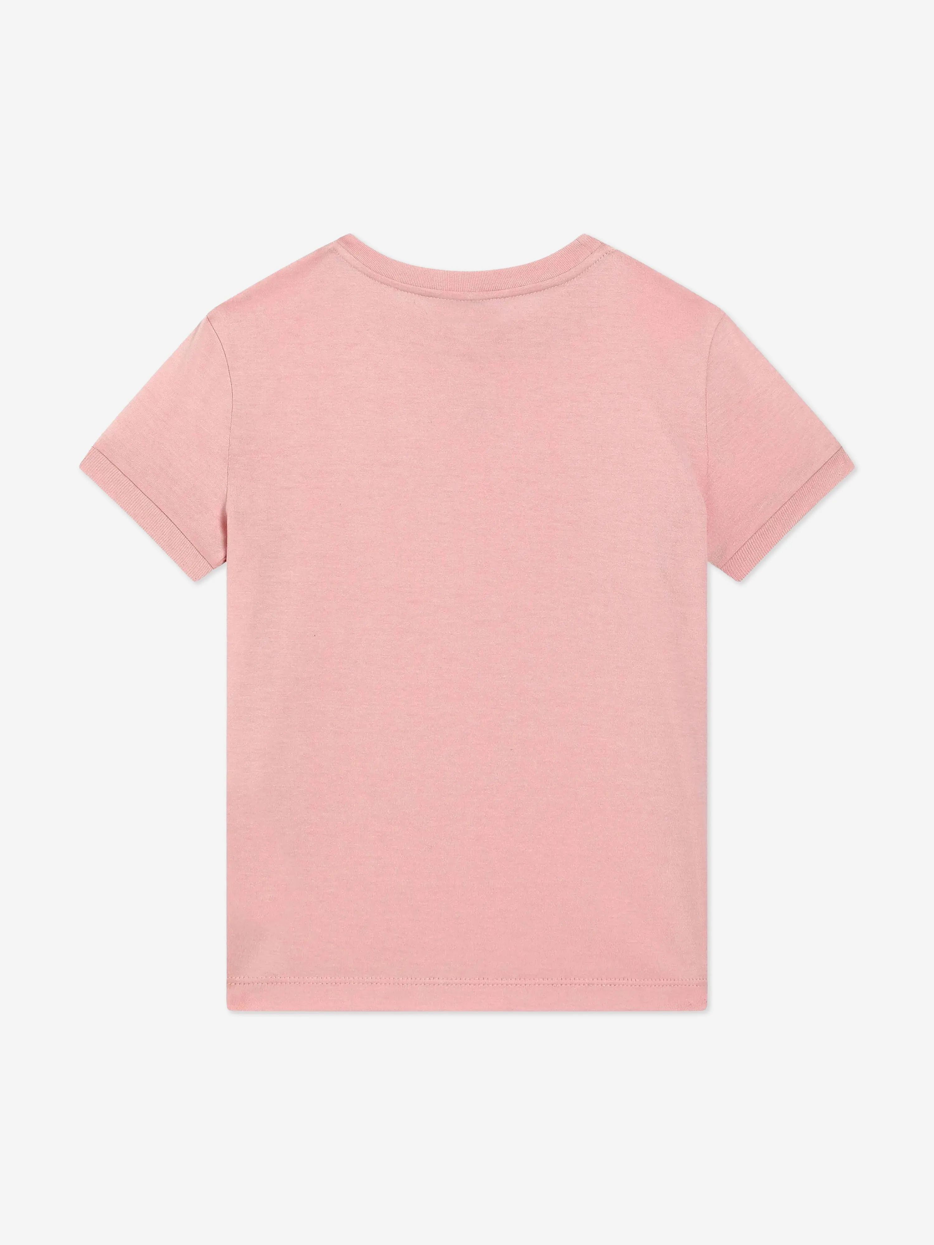 Girls Diamante Logo T-Shirt in Pink