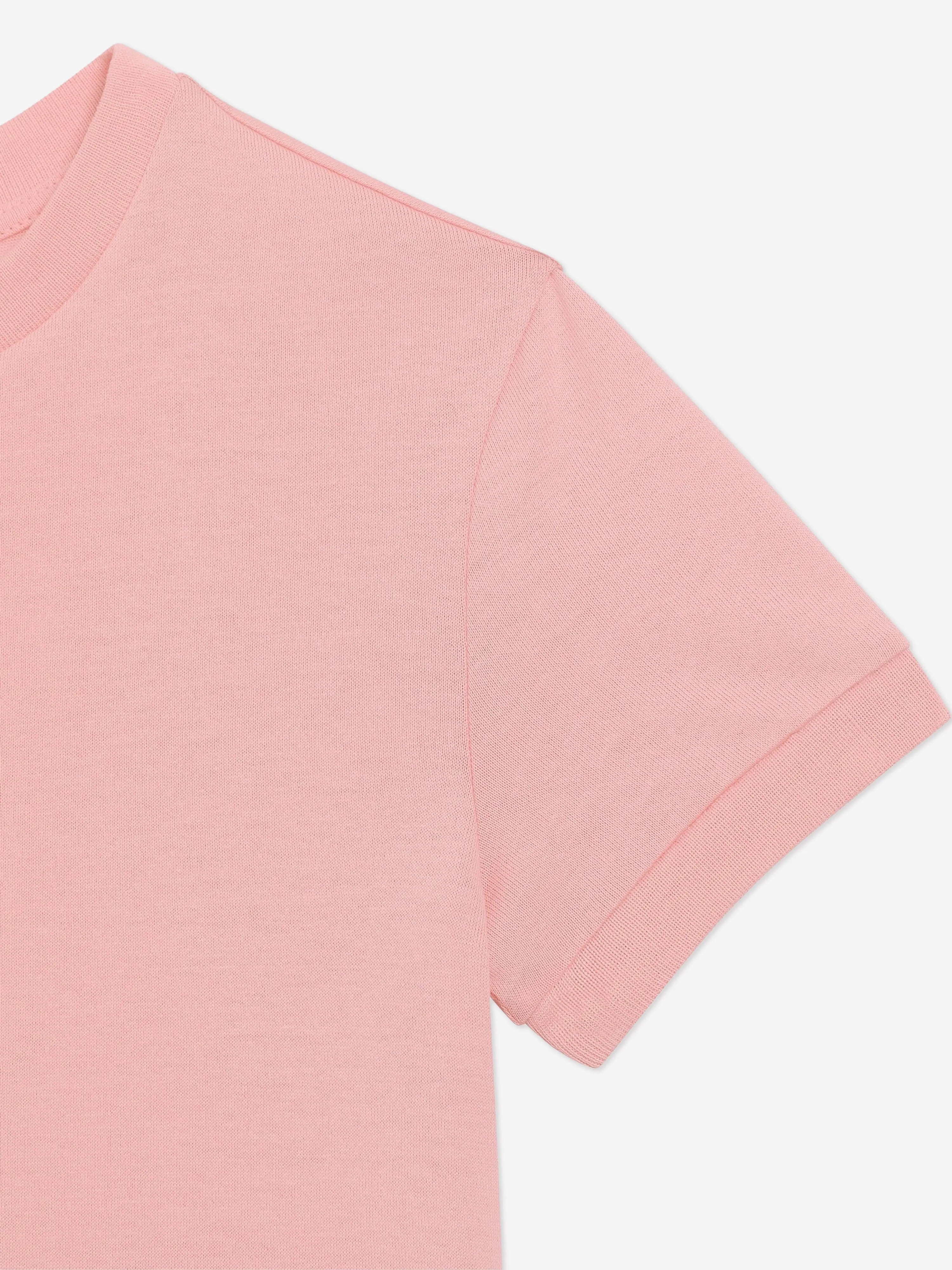 Girls Diamante Logo T-Shirt in Pink