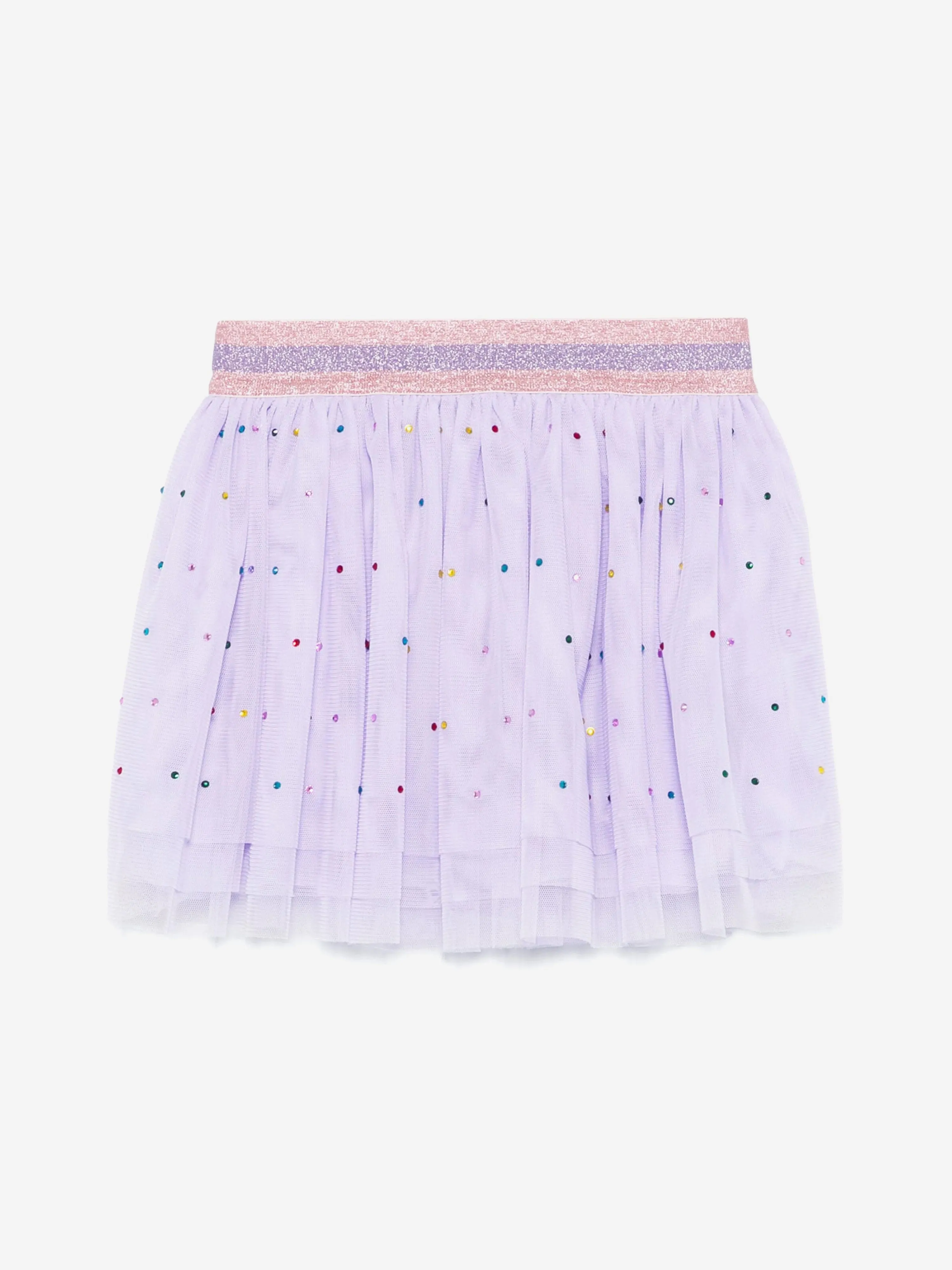 Girls Diamante Tulle Skirt in Purple