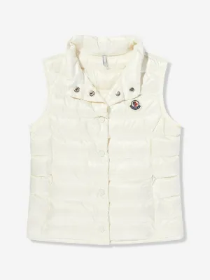 Girls Down Padded Liane Gilet in Ivory