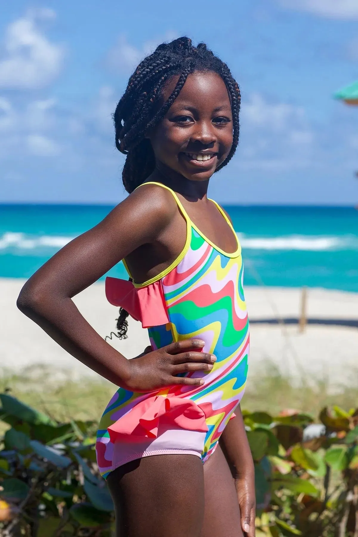 Girls Elanor Swimsuit in Multicolour