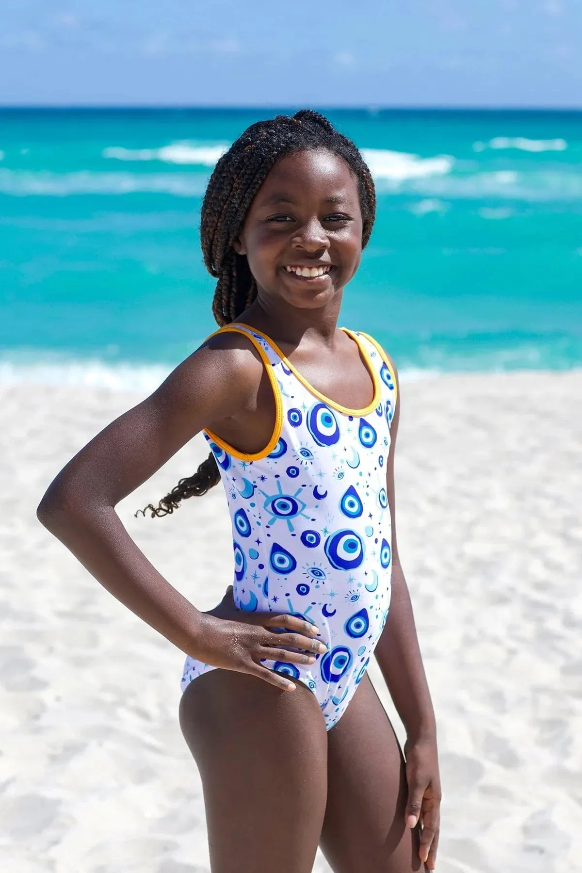 Girls Eliana Swimsuit in Blue