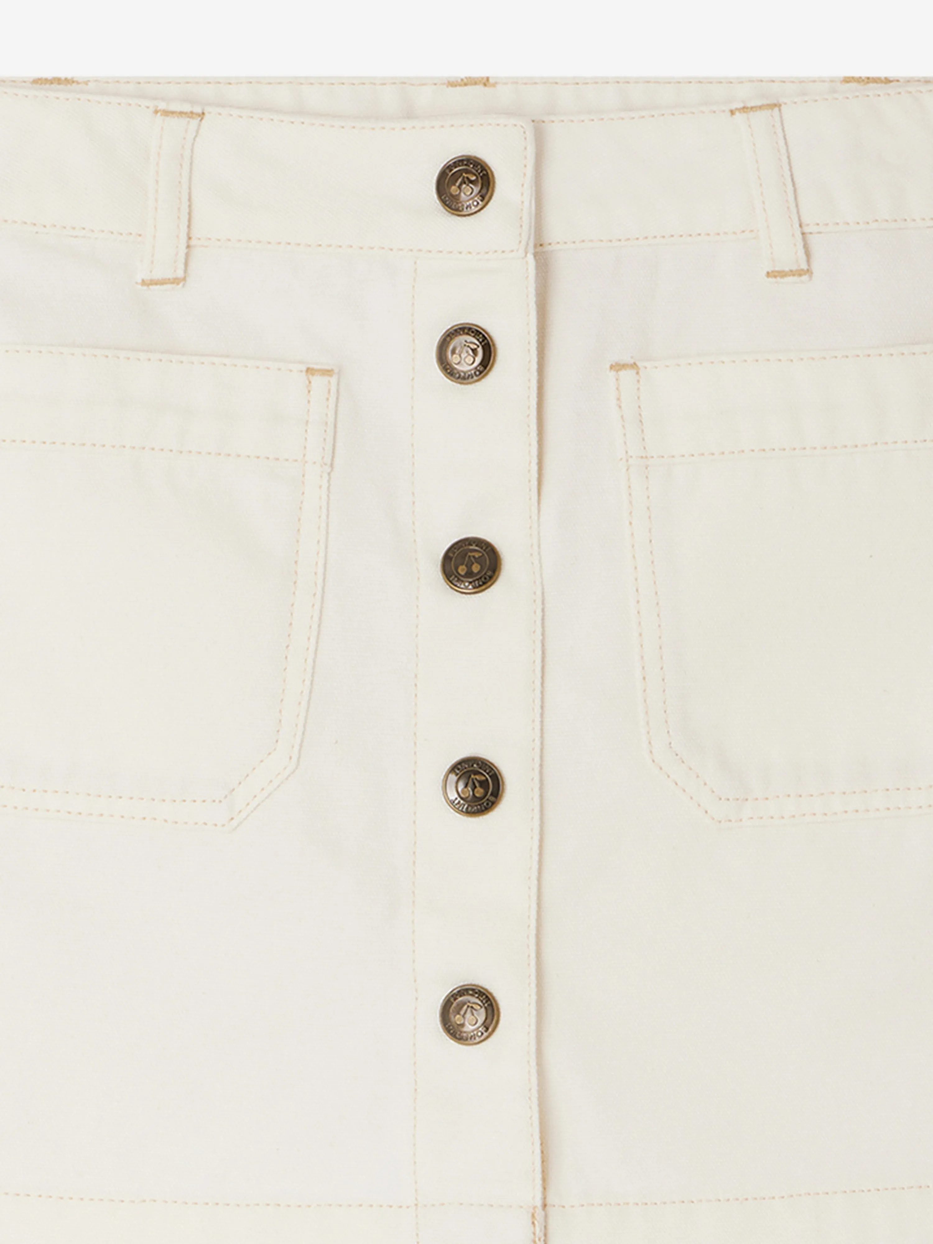 Girls Elise Skirt in Ivory