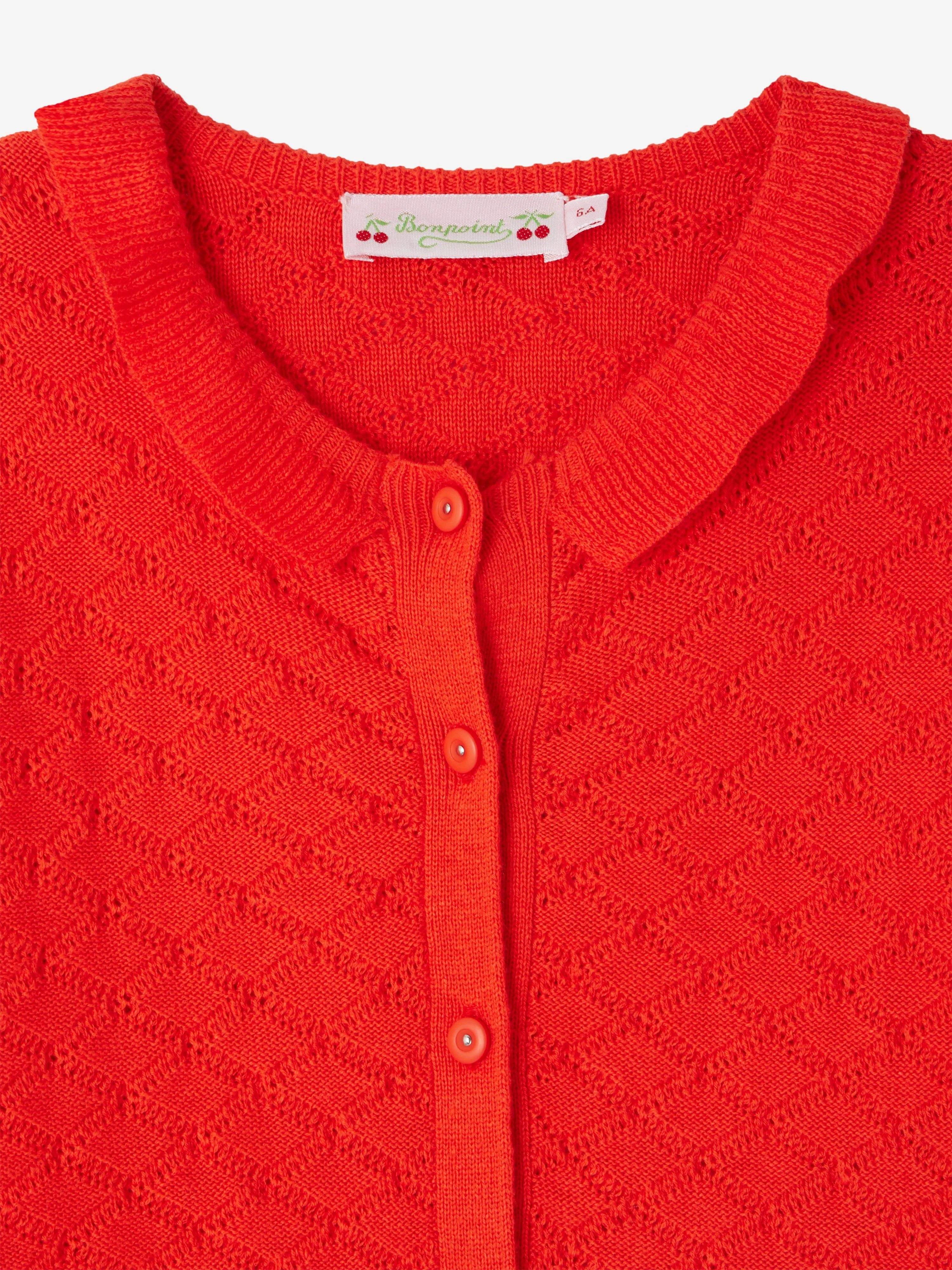 Girls Emy Cardigan in Red
