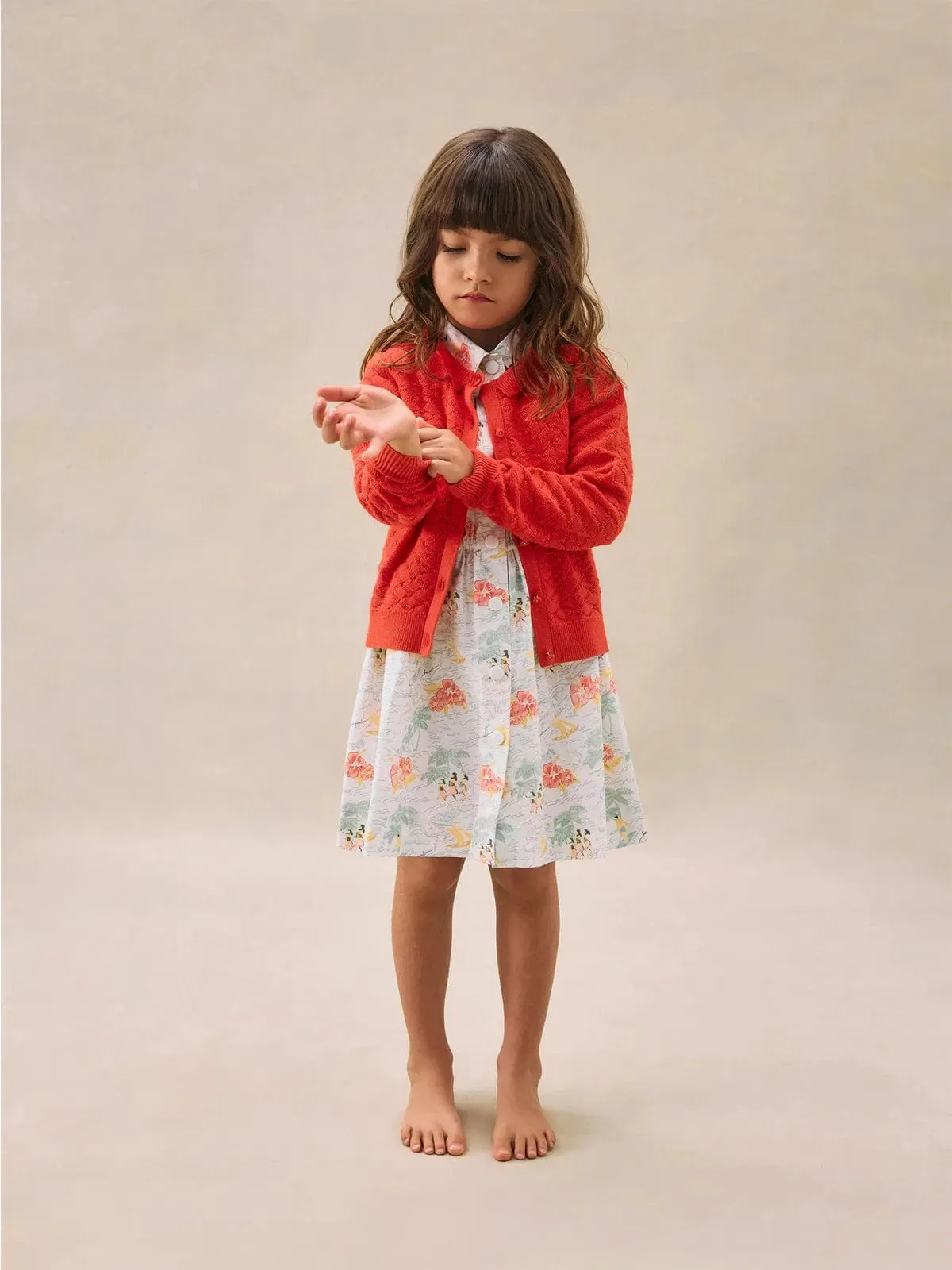 Girls Emy Cardigan in Red