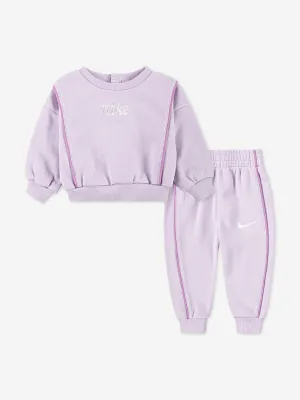 Girls Essential Tracksuit in Purple