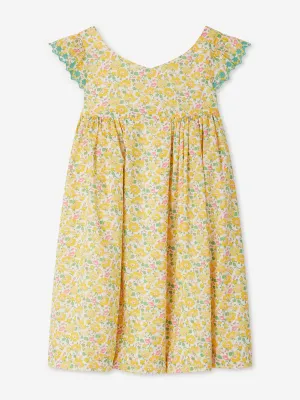 Girls Floral Emina Dress in Yellow