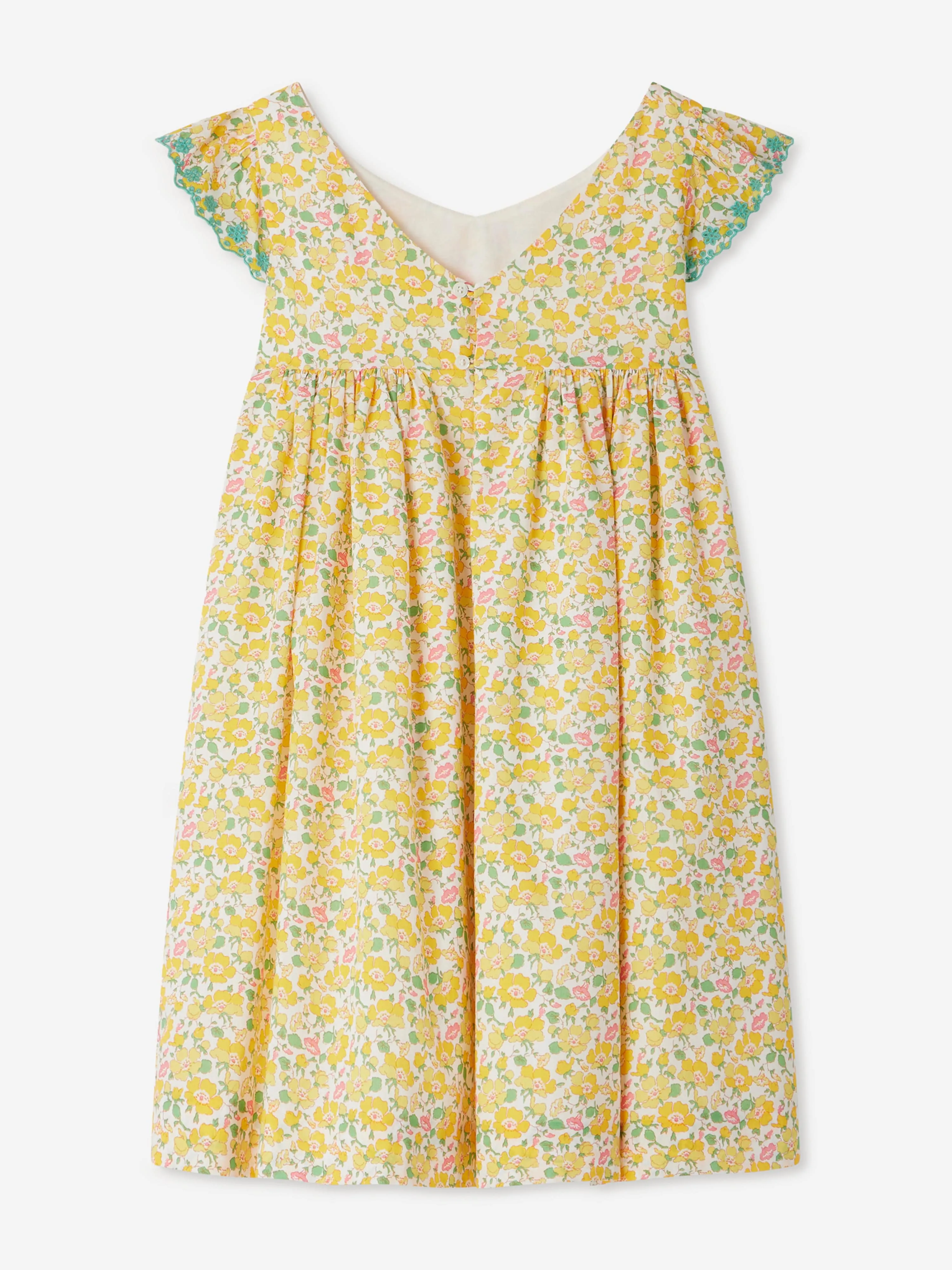 Girls Floral Emina Dress in Yellow