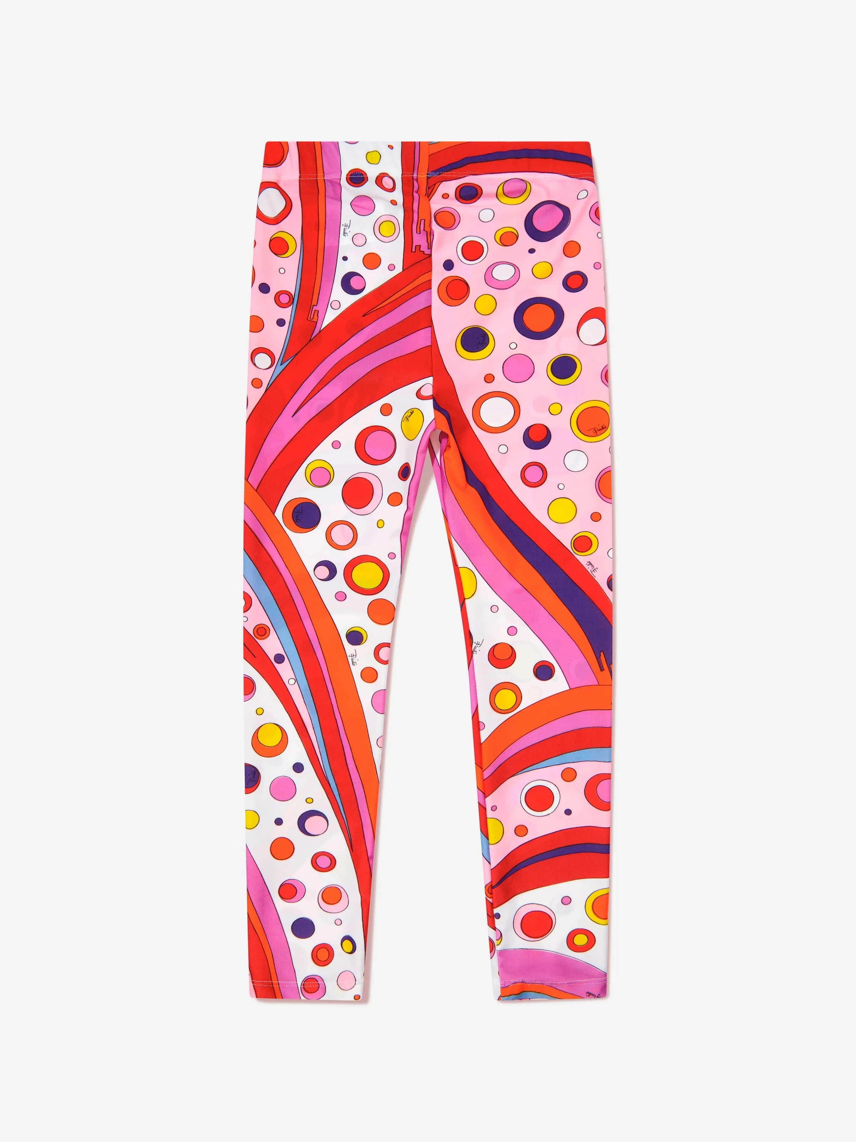 Girls Fontane Print Leggings in Red
