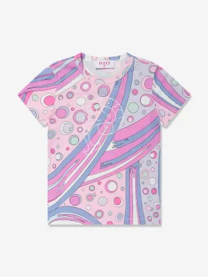 Girls Fontane Print T-Shirt in Pink