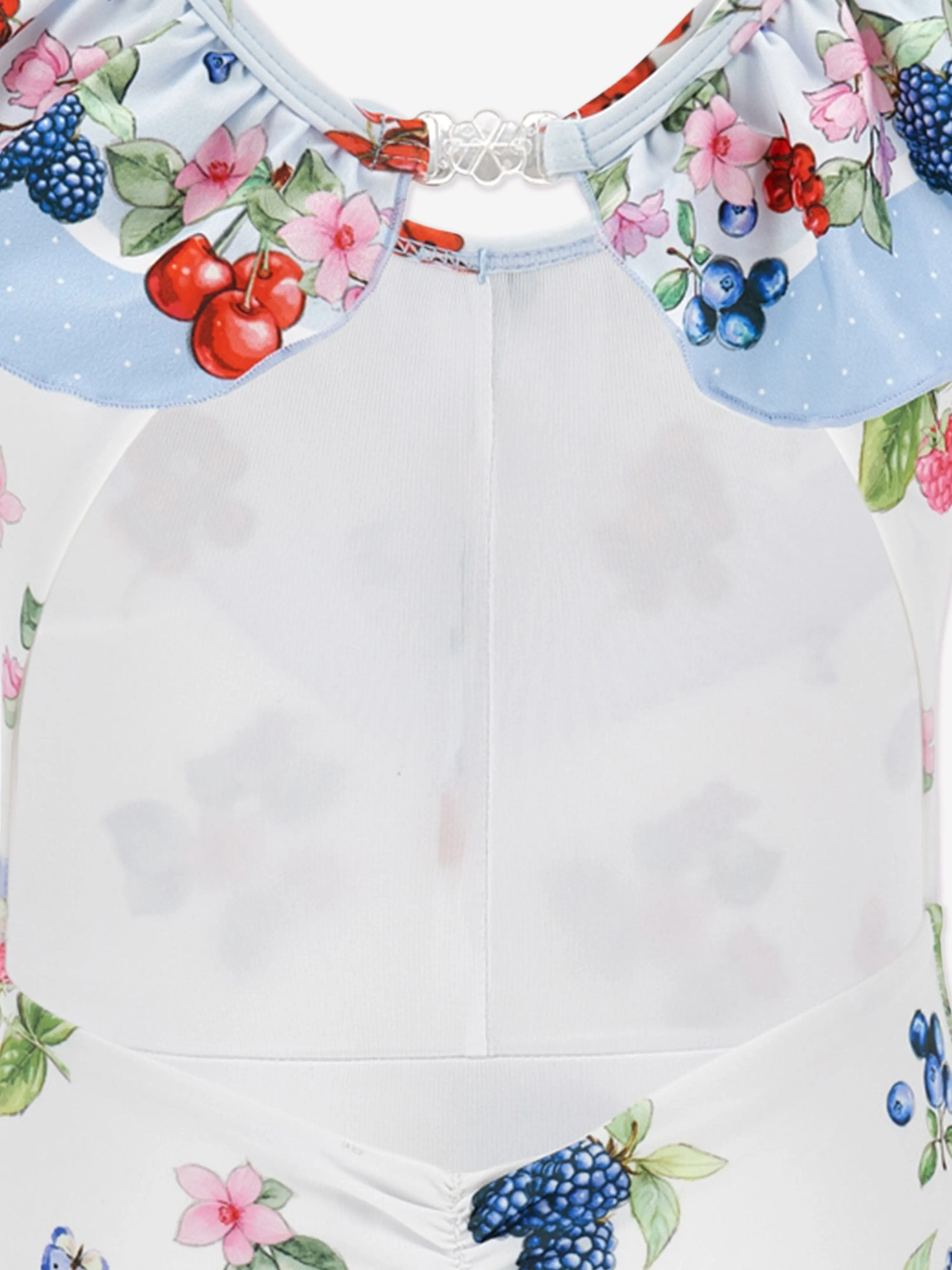 Girls Fruit and Flower Swimsuit in Blue