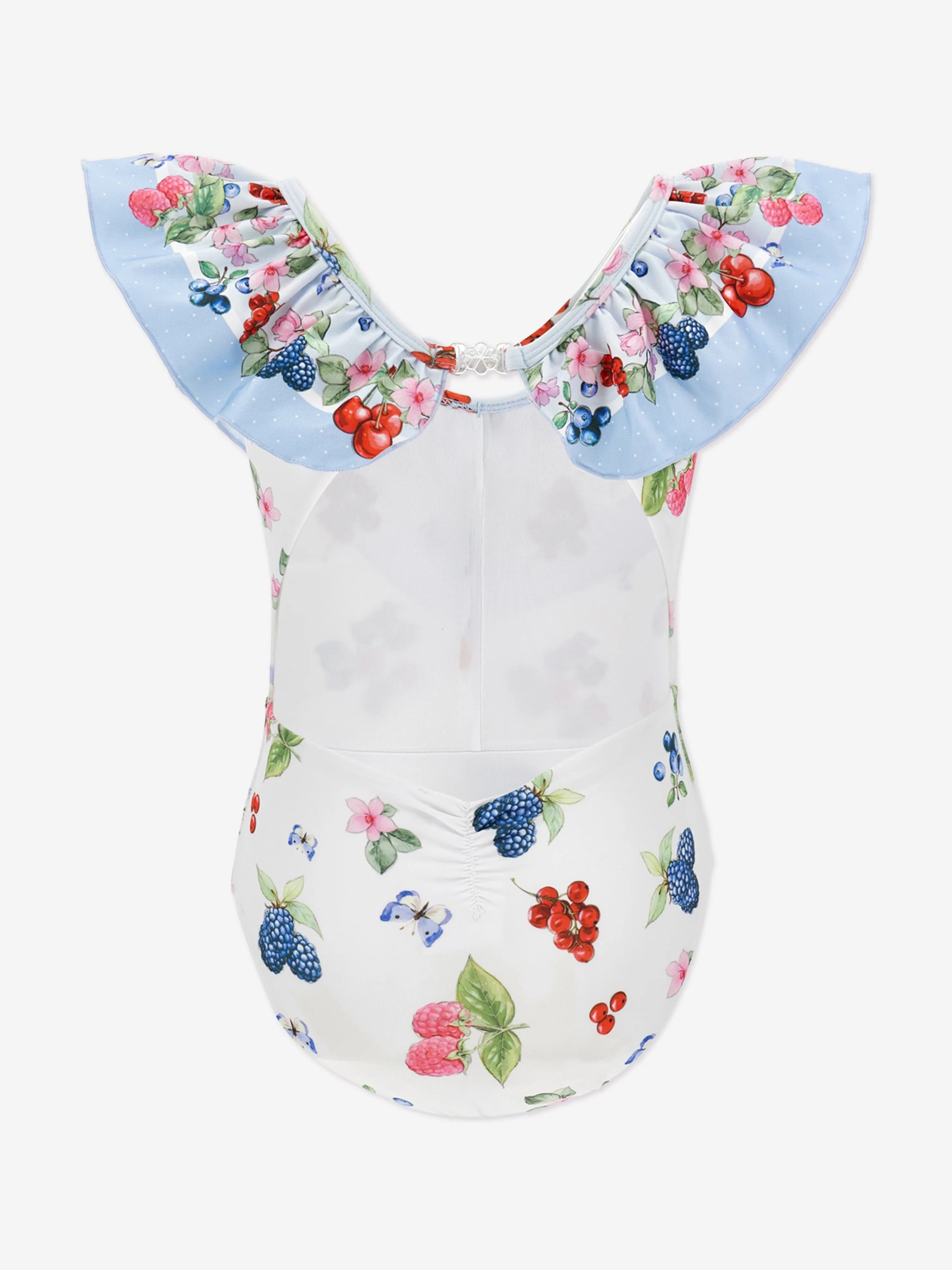 Girls Fruit and Flower Swimsuit in Blue